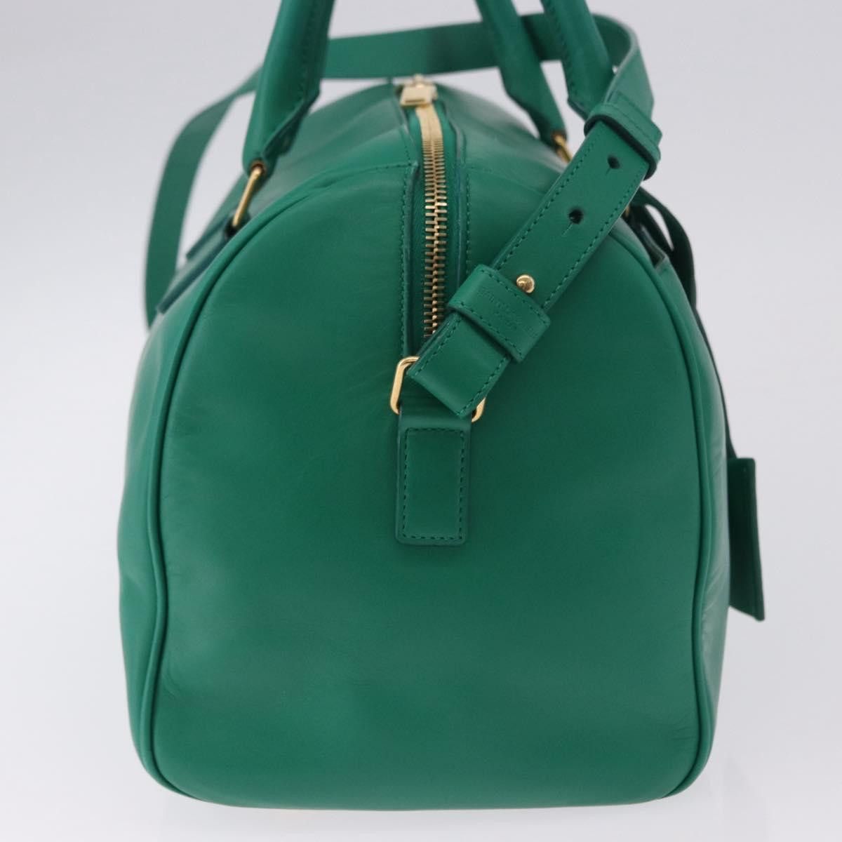 Saint Laurent Paris SAINT LAURENT Classic Duffle Bag Leather 2way Green Gold Size ONE SIZE - 4 Thumbnail