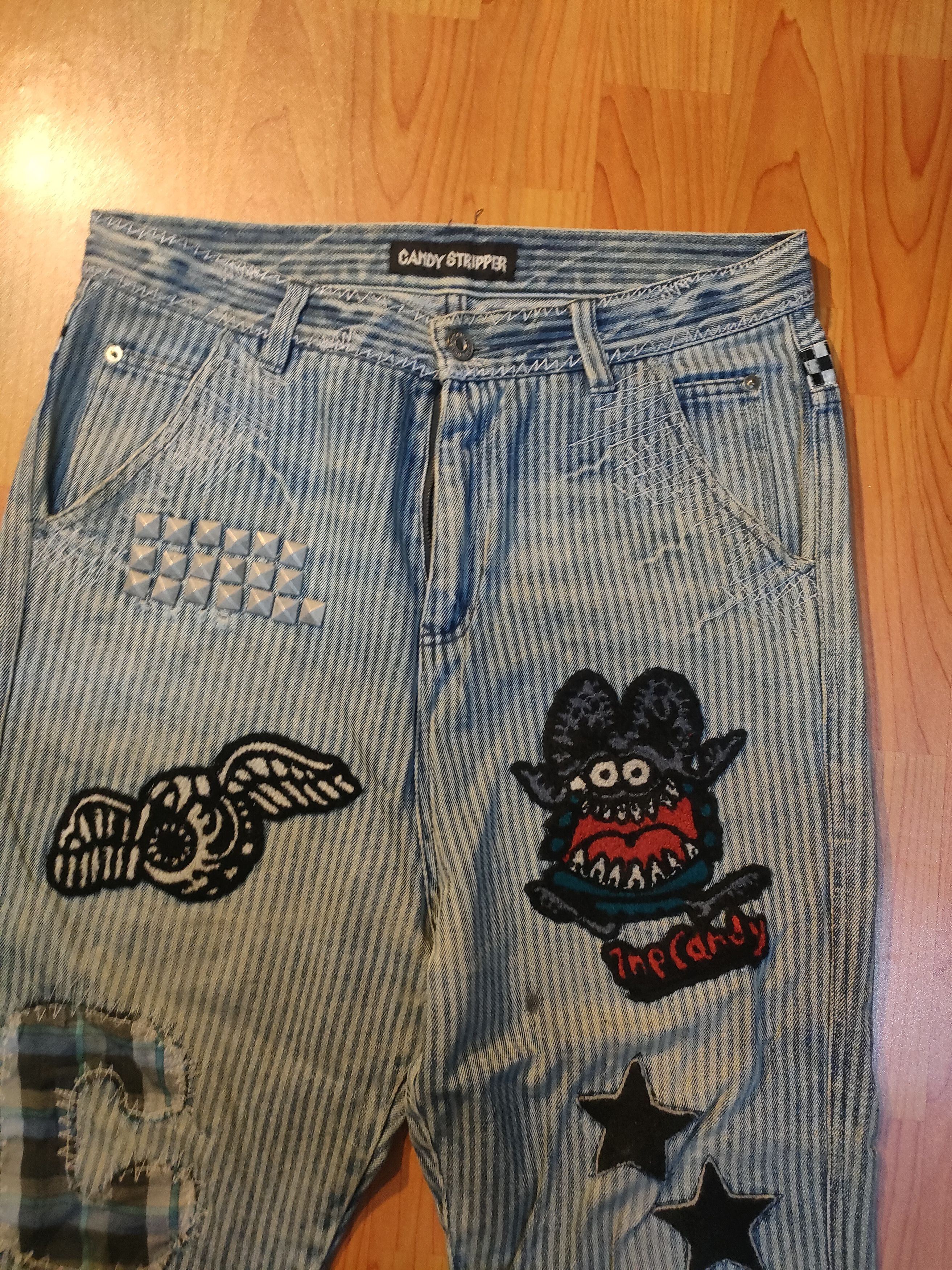 Japanese Brand Candy Stripper Hickory Cropped Pants Size US 32 / EU 48 - 5 Thumbnail