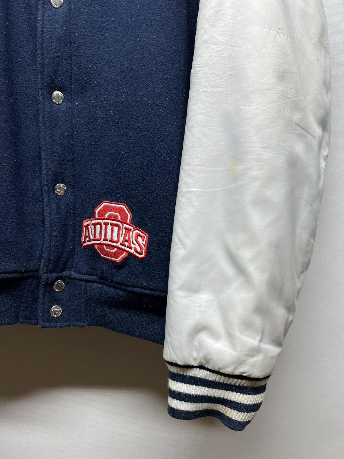 Vintage Vintage Adidas Wool/Nylon Varsity Jacket 00’s Size US XL / EU 56 / 4 - 6 Thumbnail