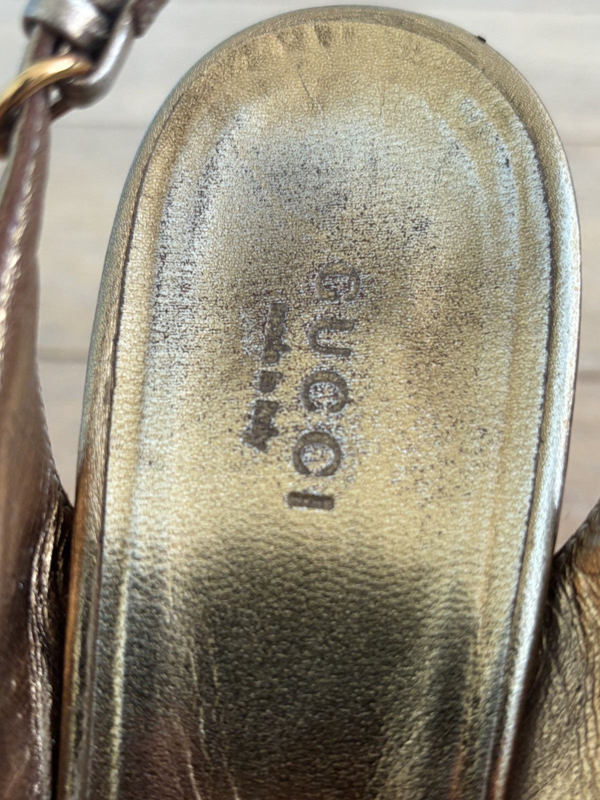 Gucci Vintage Gucci Gold Heels Size US 8 / IT 38 - 5 Thumbnail