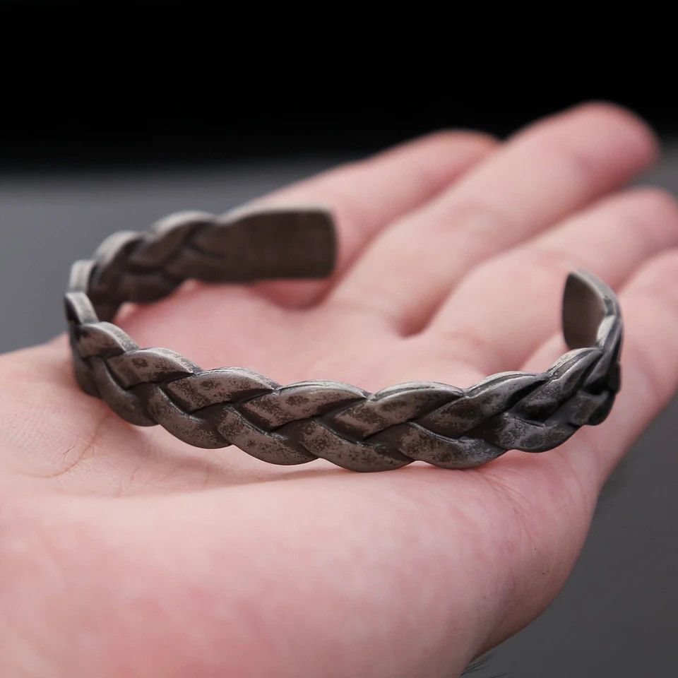 Jewelry × Vintage Punk Vintage 316L Stainless Steel Braided Twist Bracelet Size ONE SIZE - 6 Thumbnail