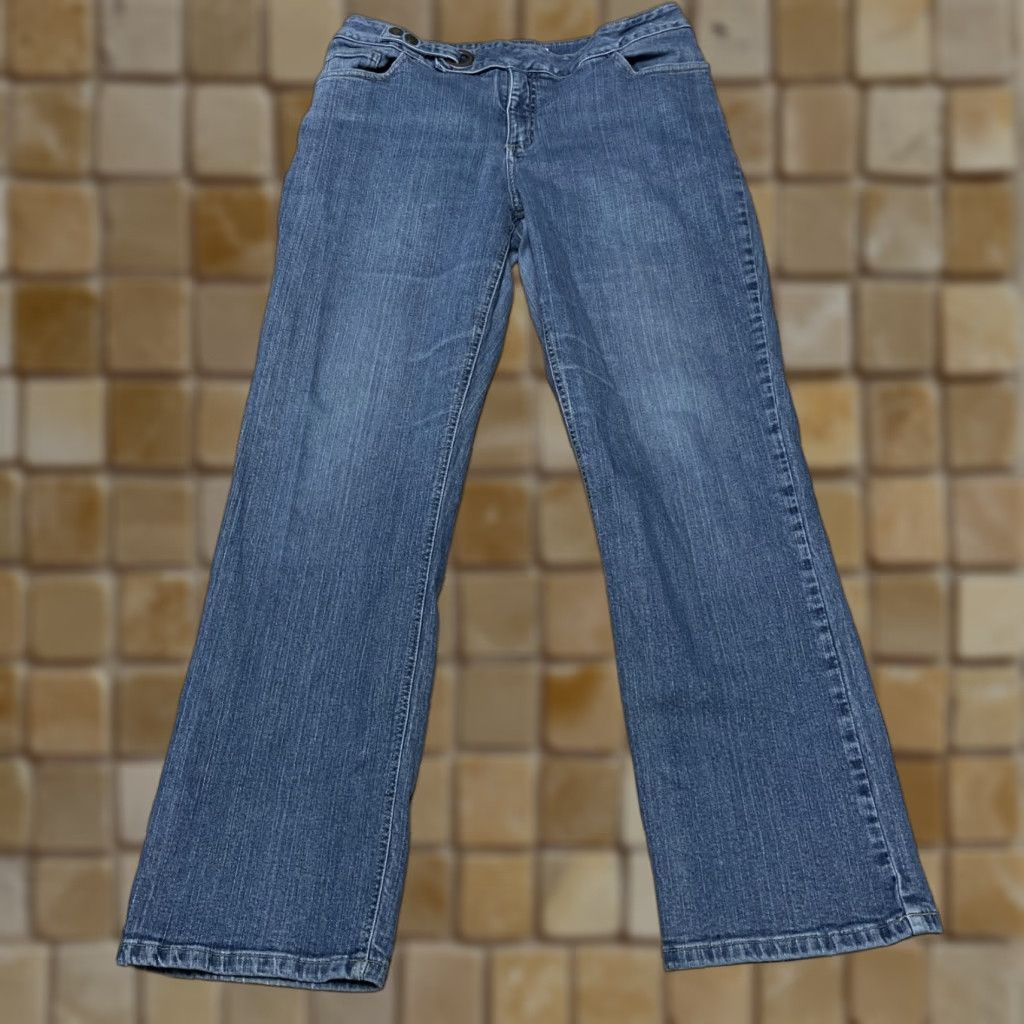 Faded Glory VINTAGE Faded Glory Jeans Women Size 14 Stretch Denim Straight Leg Mid Rise Blue 30in Inseam Size 36" / US 14 / IT 50 - 1 Thumbnail