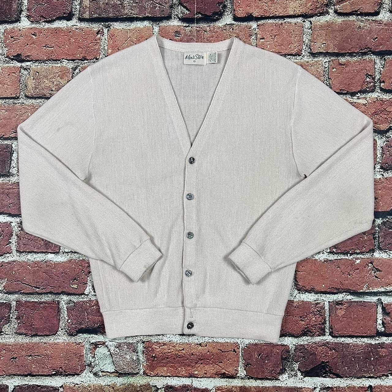 Sears Vintage Sears The Men's Store Cardigan Sweater Acrylic Beige Size US L / EU 52-54 / 3 - 1 Thumbnail