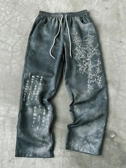 Japanese Brand Loose DRIP Y2K Sweatpants Size US 32 / EU 48 - 1 Thumbnail