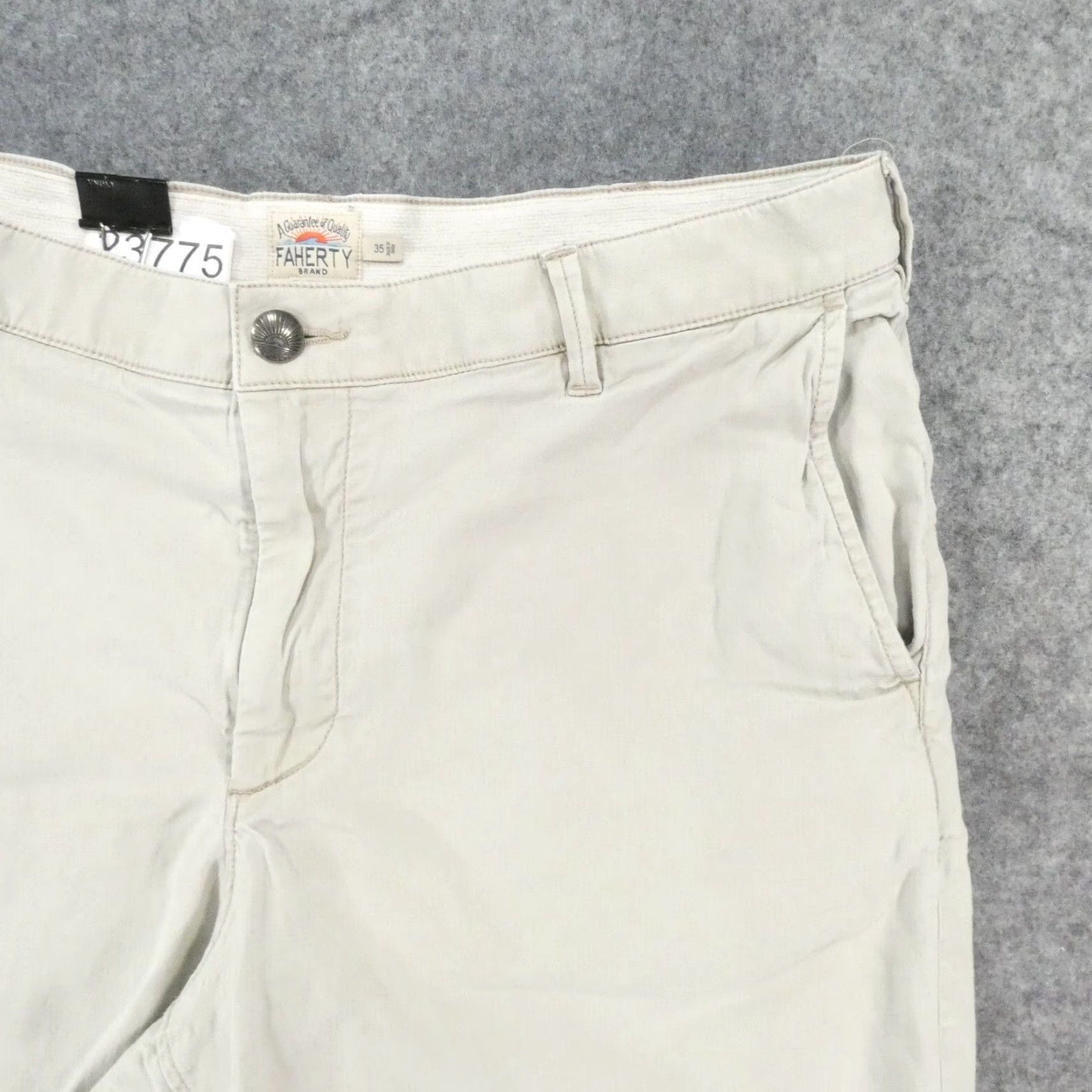 Faherty Faherty Shorts Mens 35 Chino Flat Front Beige Casual Preppy Size US 35 - 5 Thumbnail