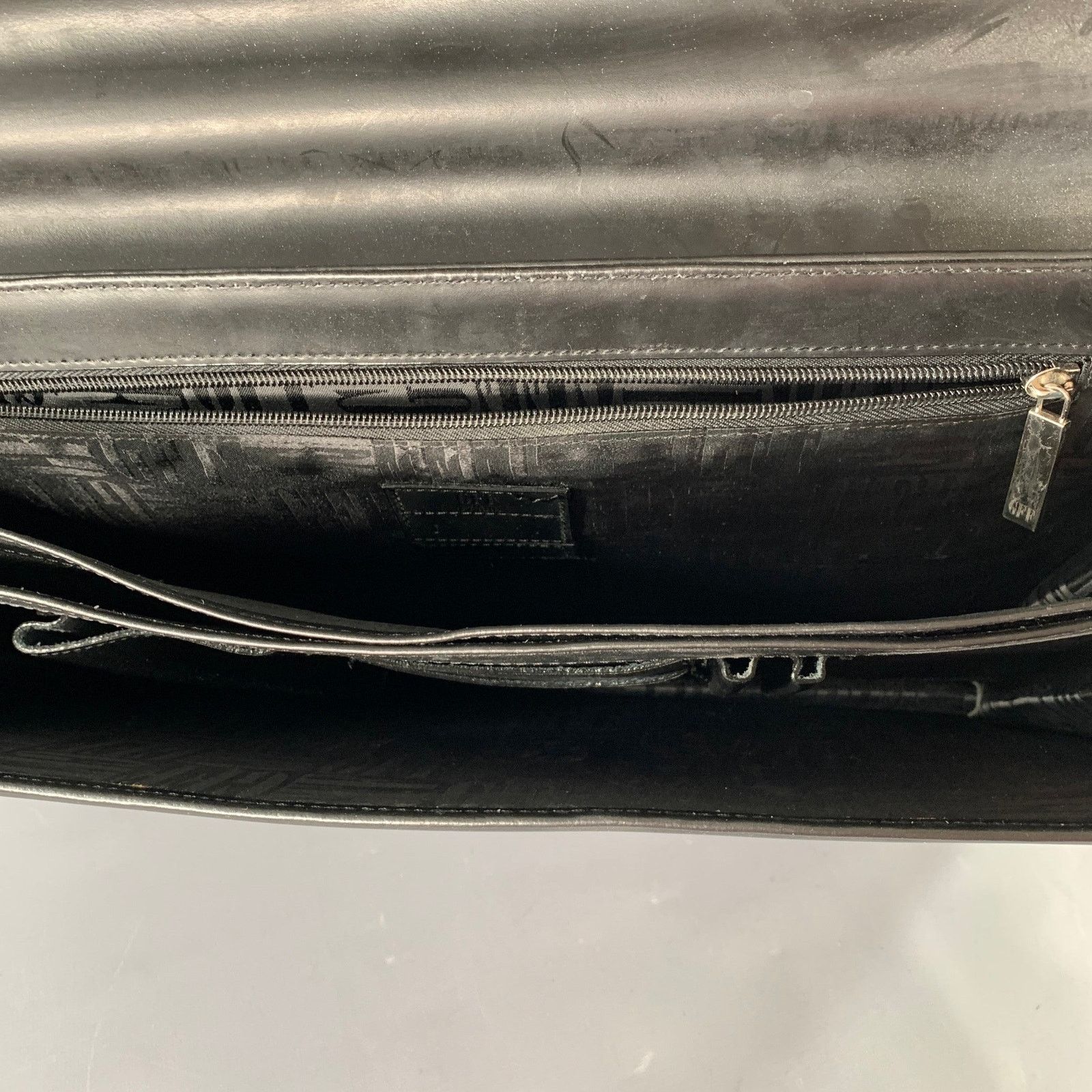 Gianfranco Ferre GIANFRANCO FERRE Black Leather Briefcase Push Lock Bag Size ONE SIZE - 7 Thumbnail