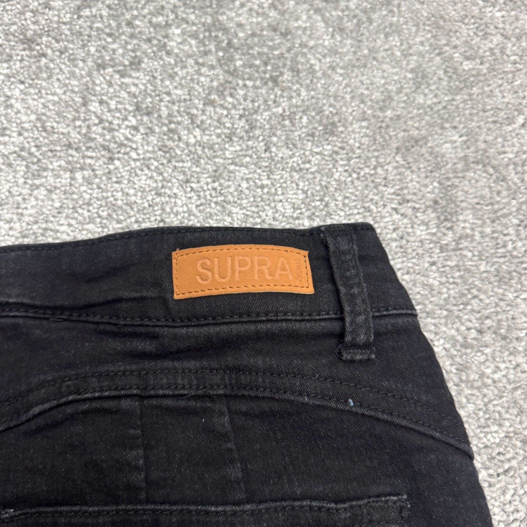 Supra SUPRA Denim High Rise Capri Jeans Womens 14 Black 32x20 Stretch Casual 5-Pocket Size 36" / US 14 / IT 50 - 5 Thumbnail