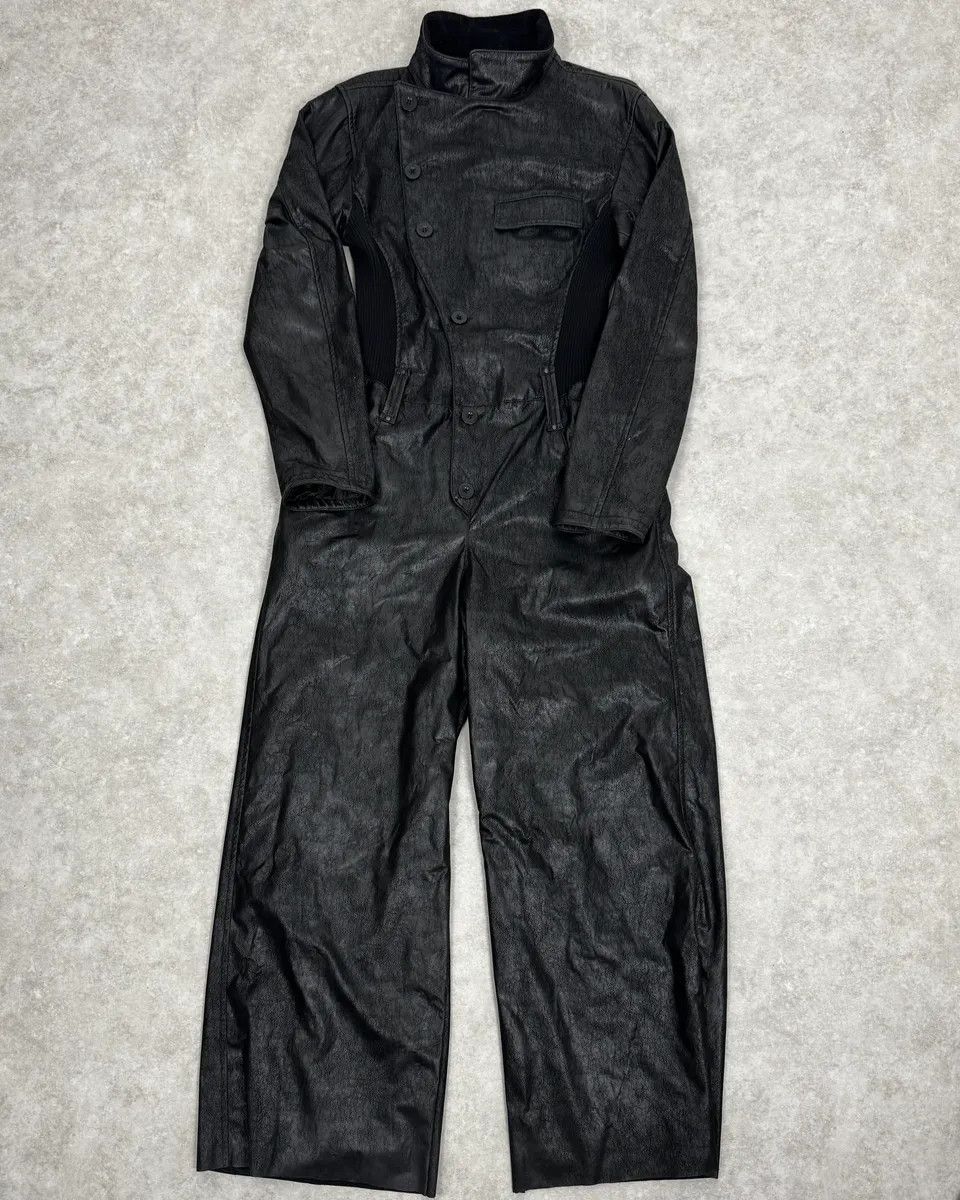 Emporio Armani 2000s Emporio Armani Black Leather Combination Size 42R - 1 Thumbnail