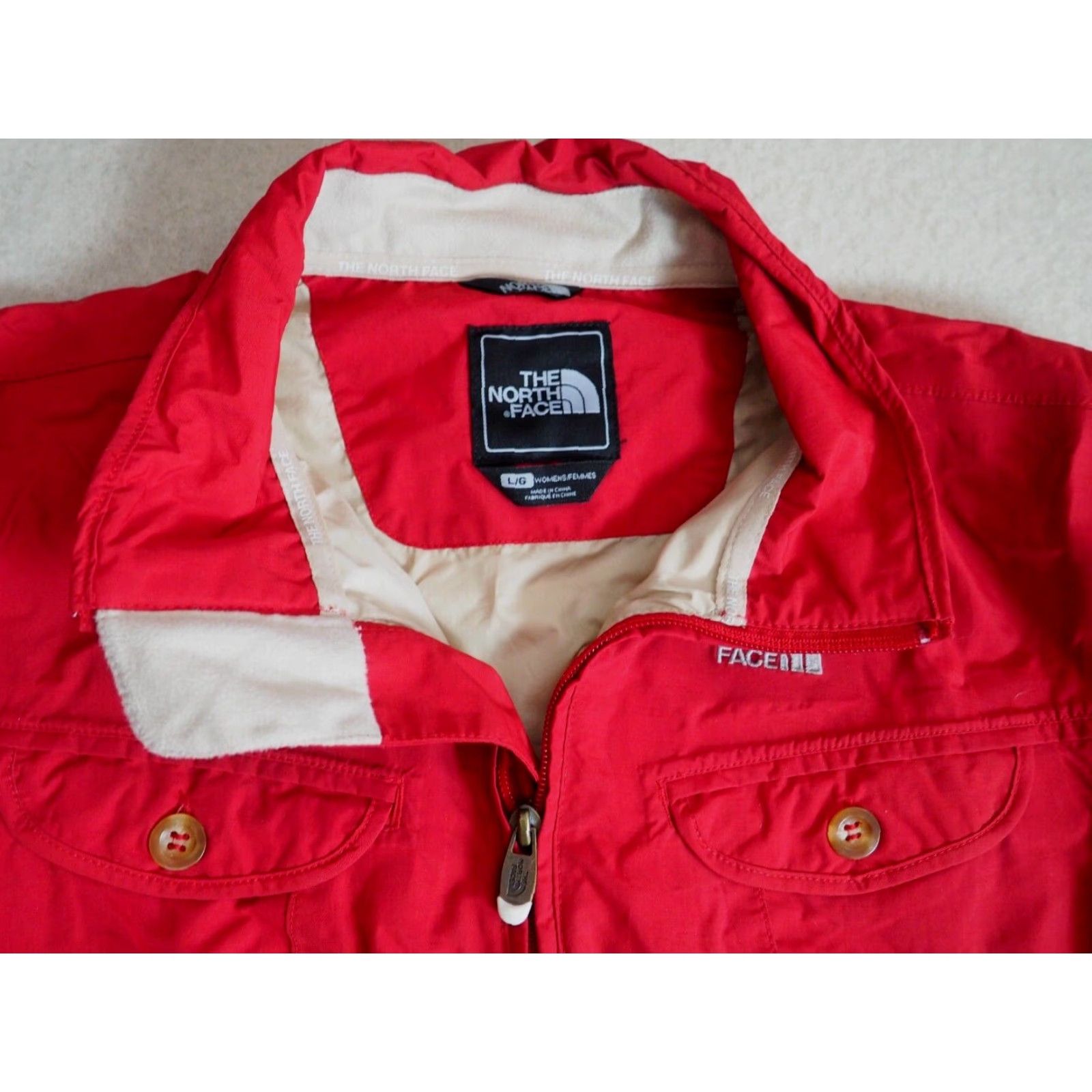 The North Face The North Face Jacket Womens L Red Full Zip Nylon Coat Belted Hyvent Rain Coat Outdoor 90s? Size L / US 10 / IT 46 - 2 Thumbnail