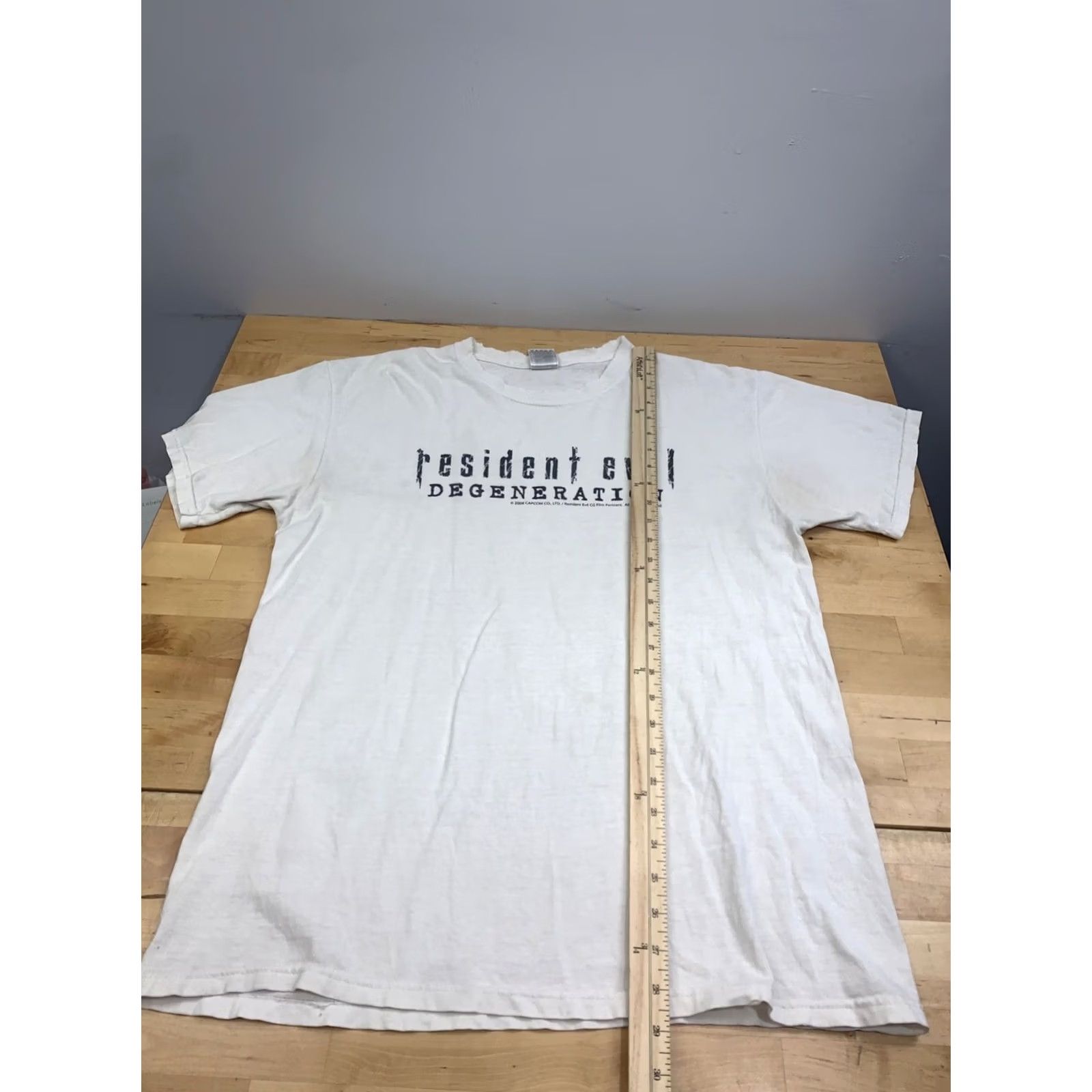 Fruit Of The Loom 2008 Resident Evil Degeneration Promo Shirt Men L Capcom Horror Promo Y2K White Short Sleeve Crew Neck 2000s Mens Size US L / EU 52-54 / 3 - 7 Thumbnail