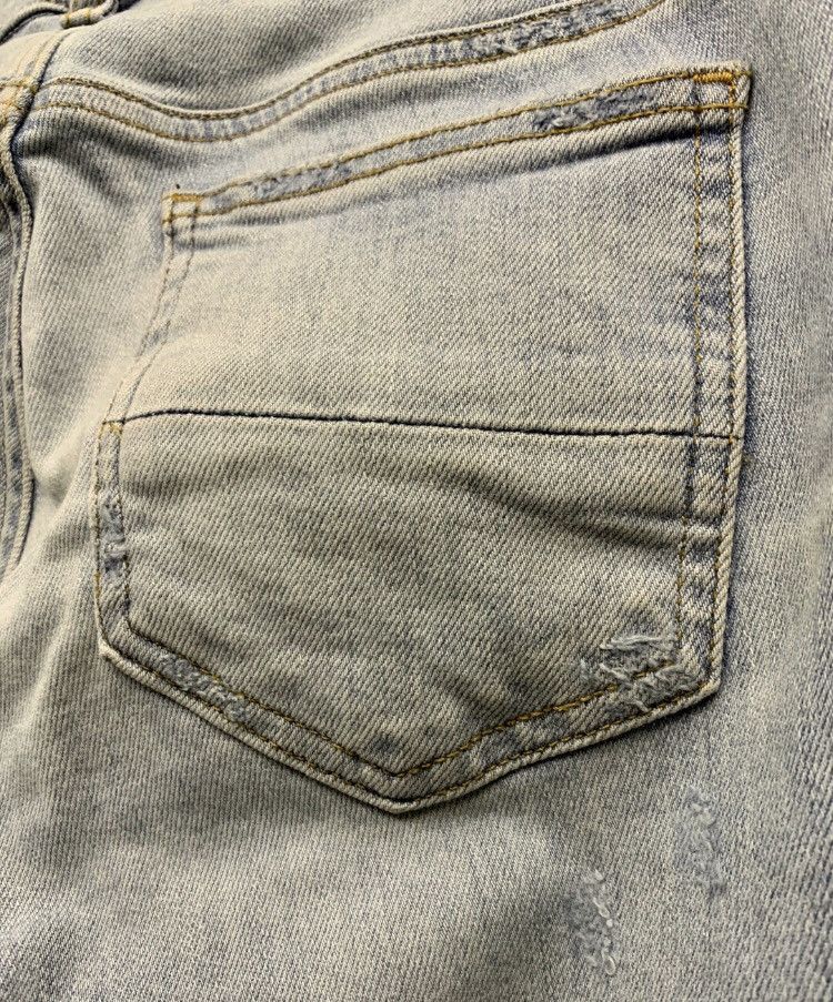 Amiri AMIRI mx1 split leather distressed stretch jeans 2412- Size US 28 / EU 44 - 6 Thumbnail