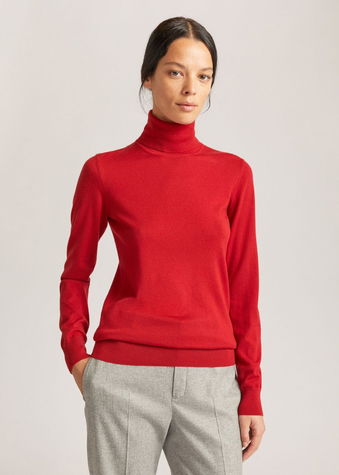 Loro Piana o1srvl11e0125 Piuma Turtleneck Sweater in Red Size S / US 4 / IT 40 - 3 Thumbnail