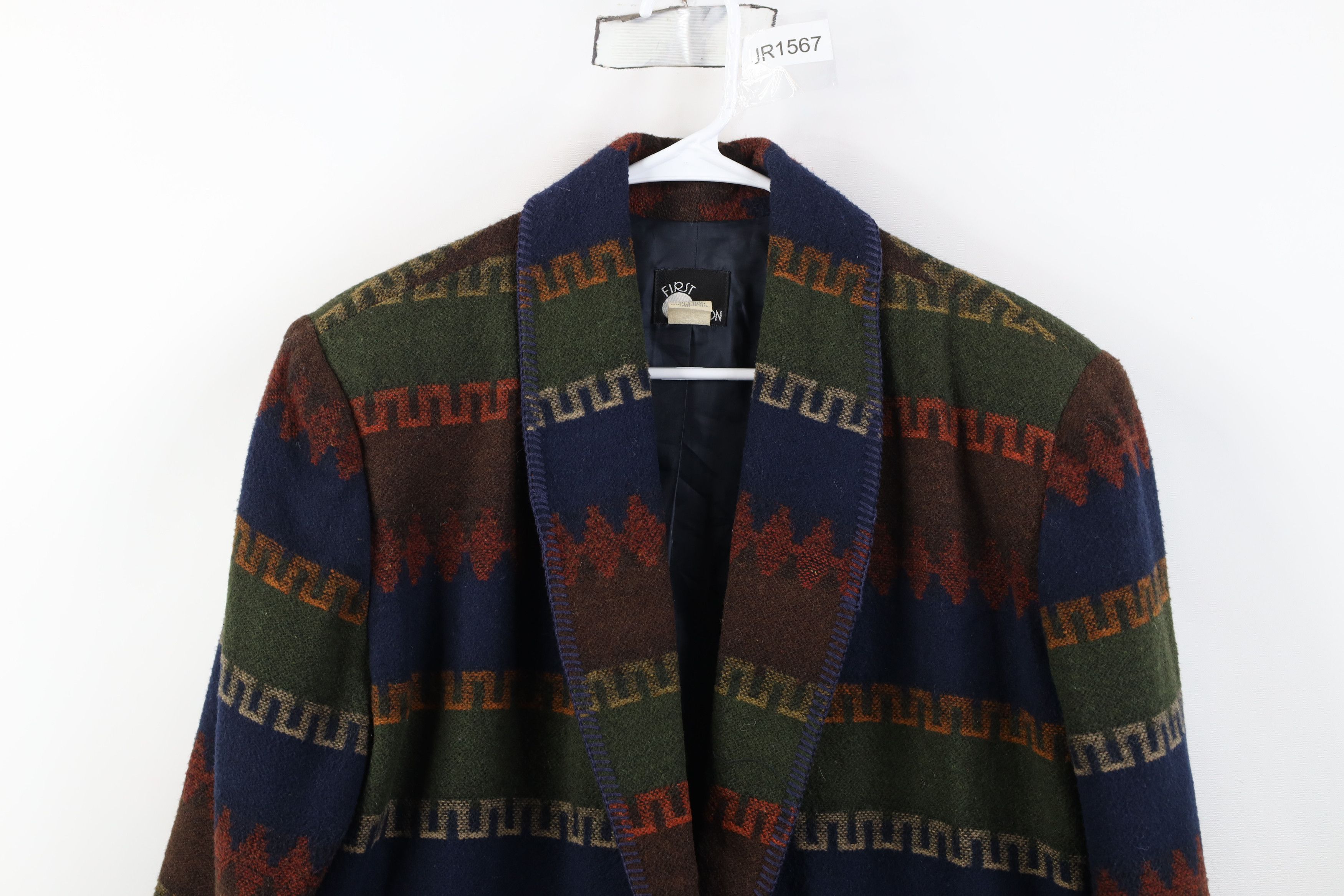 Vintage Vintage 90s Streetwear Southwestern Shawl Blazer Jacket Size L / US 10 / IT 46 - 2 Thumbnail
