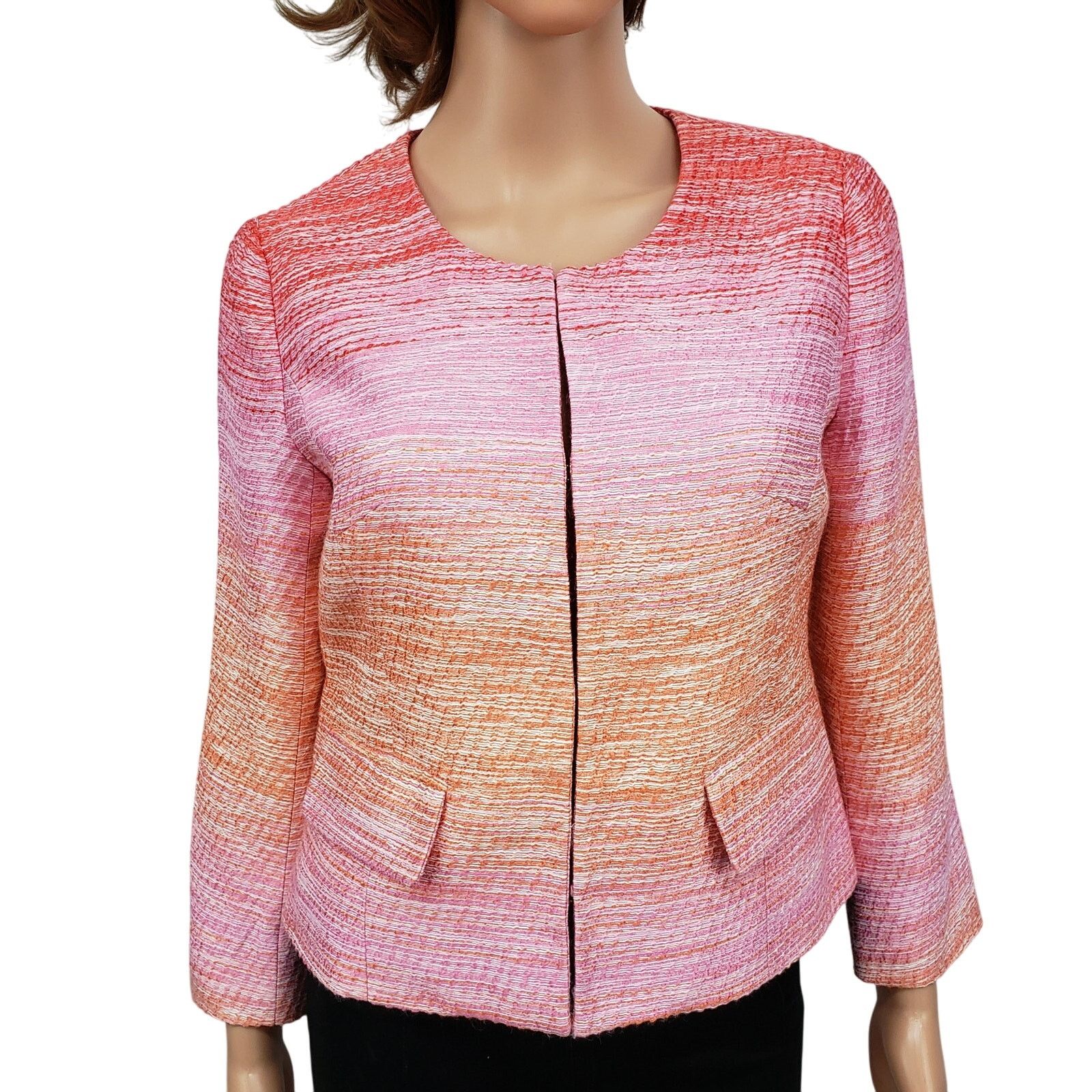 REVOLVE Shoshanna Norabel Cropped Blazer Jacket Revolve Ombre 2 Size XS / US 0-2 / IT 36-38 - 4 Thumbnail