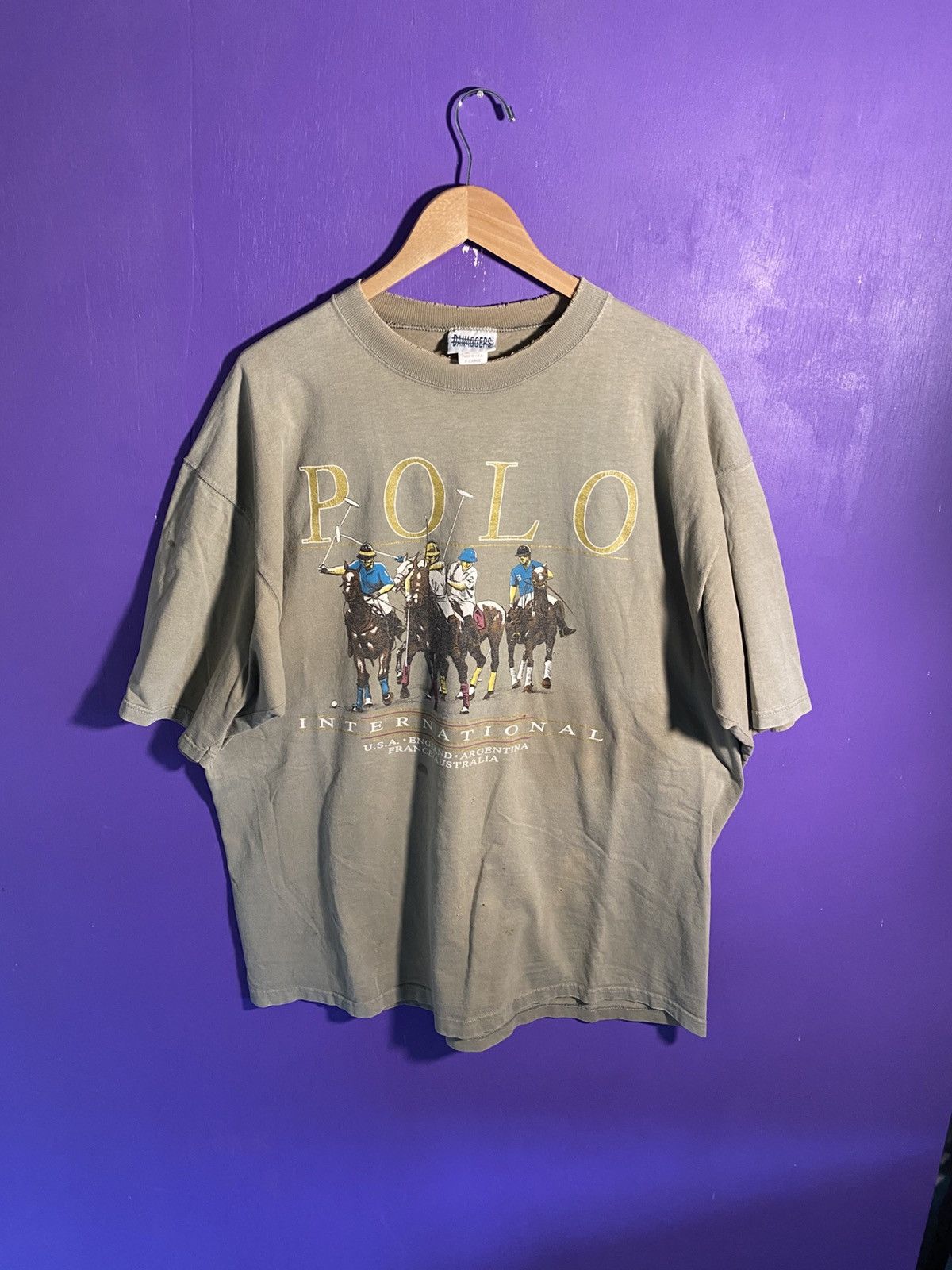 Other Vintage 90s Polo international faded t-shirt Size US XL / EU 56 / 4 - 1 Thumbnail