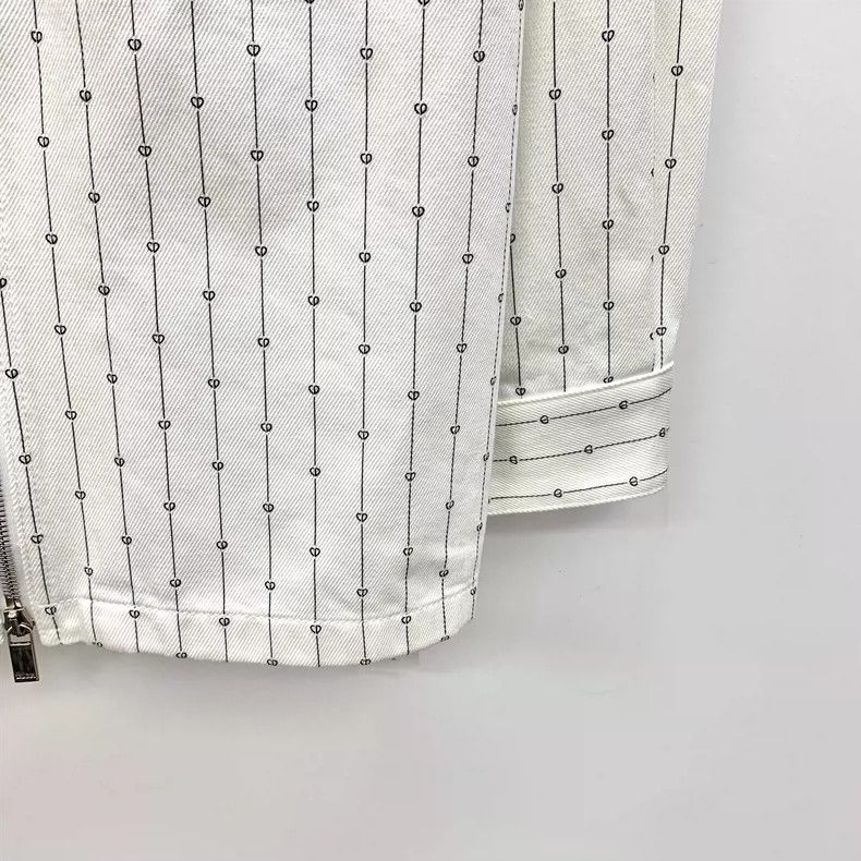 Dior Dior White logo embroidered cotton lapel zipper long-sleeve Size US M / EU 48-50 / 2 - 5 Thumbnail