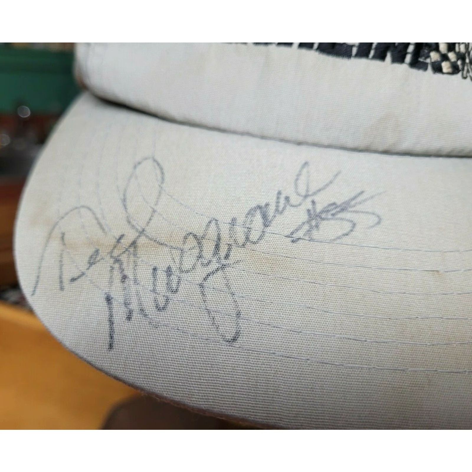 Vintage VTG 90s Devilbiss Finish Line Racing Ted Musgrave #55 Snapback Hat Cap MIS Pin, Adjustable, Gray, Mens, NASCAR, Racing, 90s, Autographed Size ONE SIZE - 2 Thumbnail