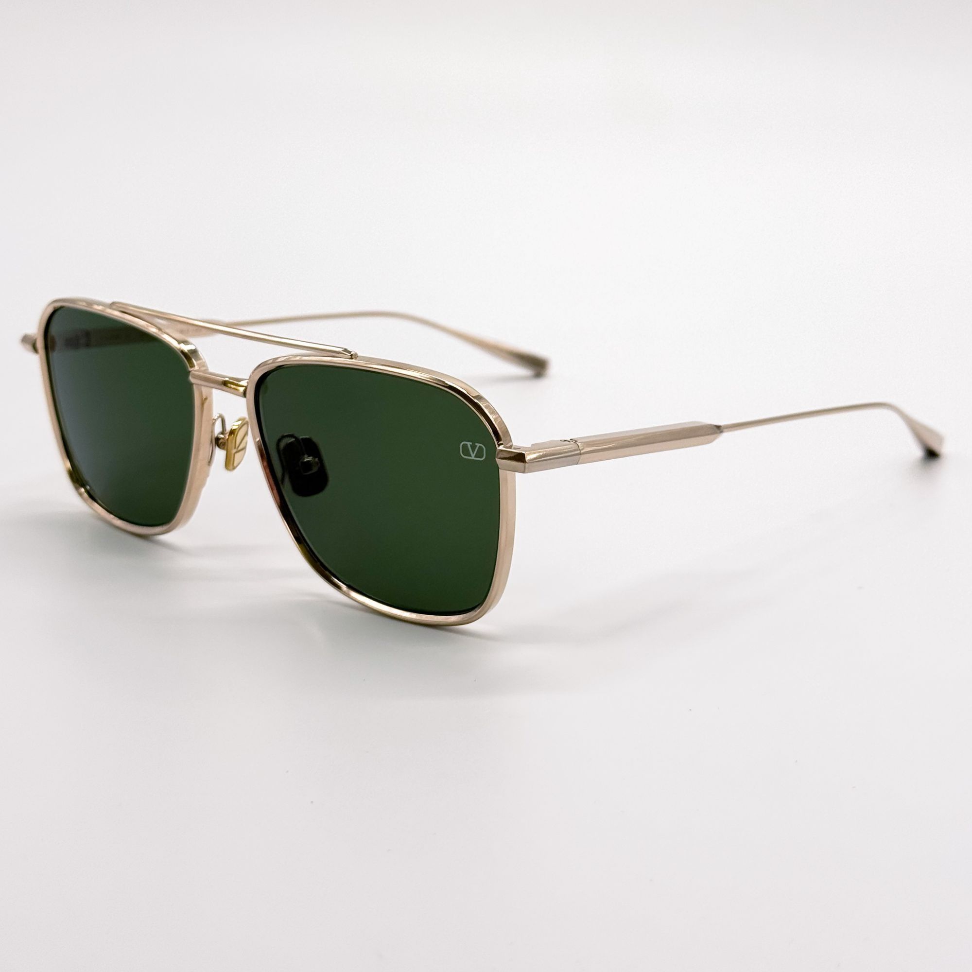 Valentino NEW VALENTINO SUNGLASSES VLS-168A LIMITED EDITION GOLD/GREEN Size ONE SIZE - 6 Thumbnail