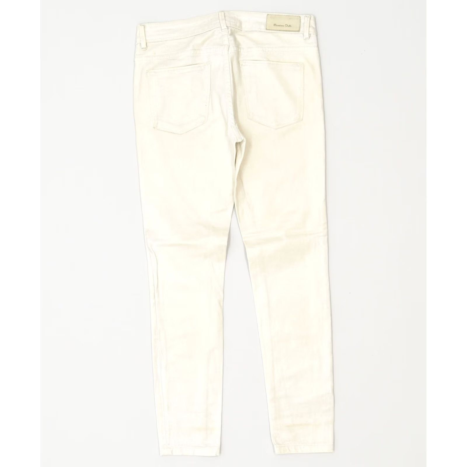 Massimo Dutti MASSIMO DUTTI Womens Skinny Casual Trousers W28 L28 White Size 28" / US 6 / IT 42 - 2 Thumbnail