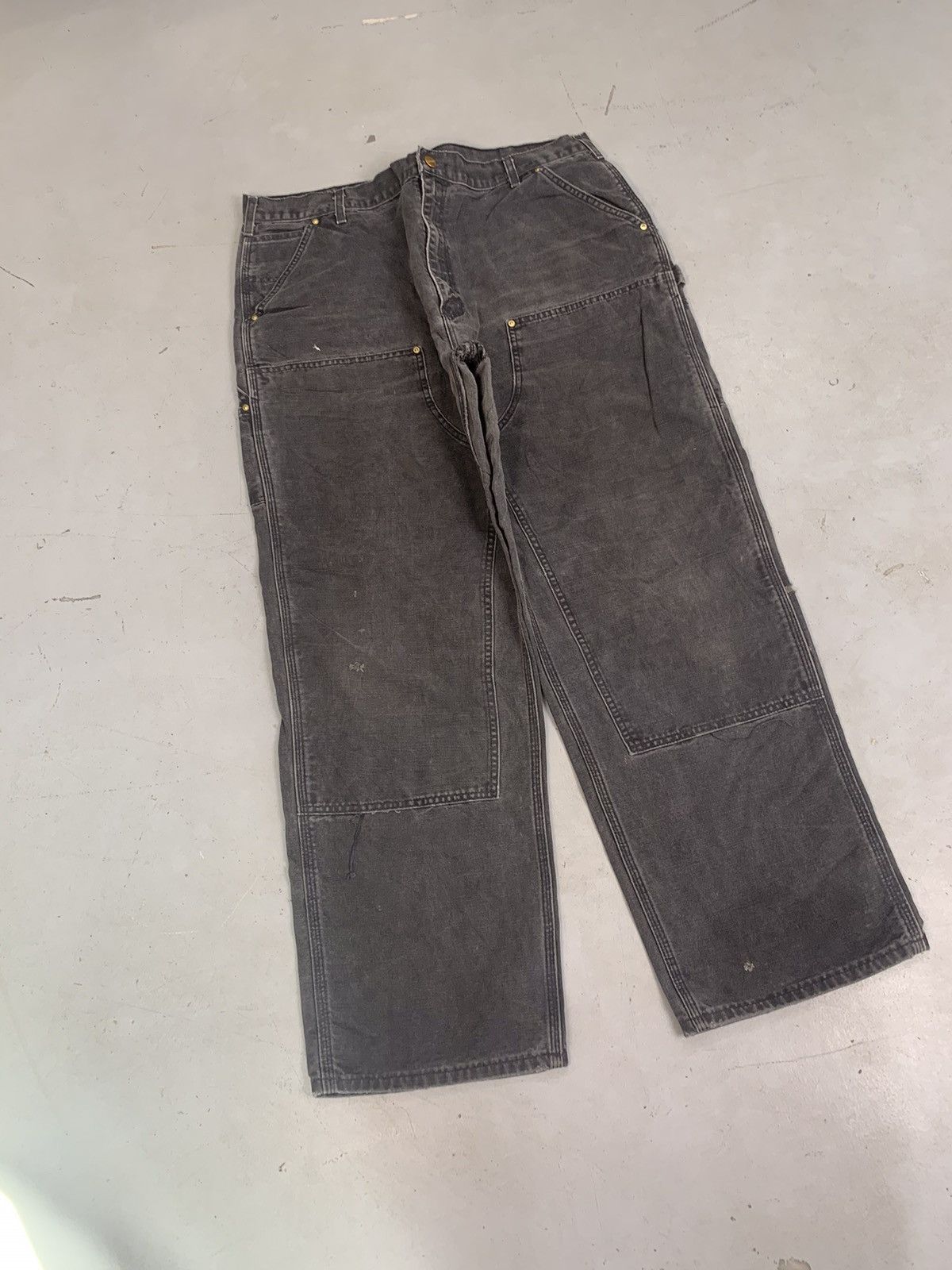 Carhartt Vintage Carhartt b01 BLK double knee workwear denim Size US 40 / EU 56 - 1 Thumbnail