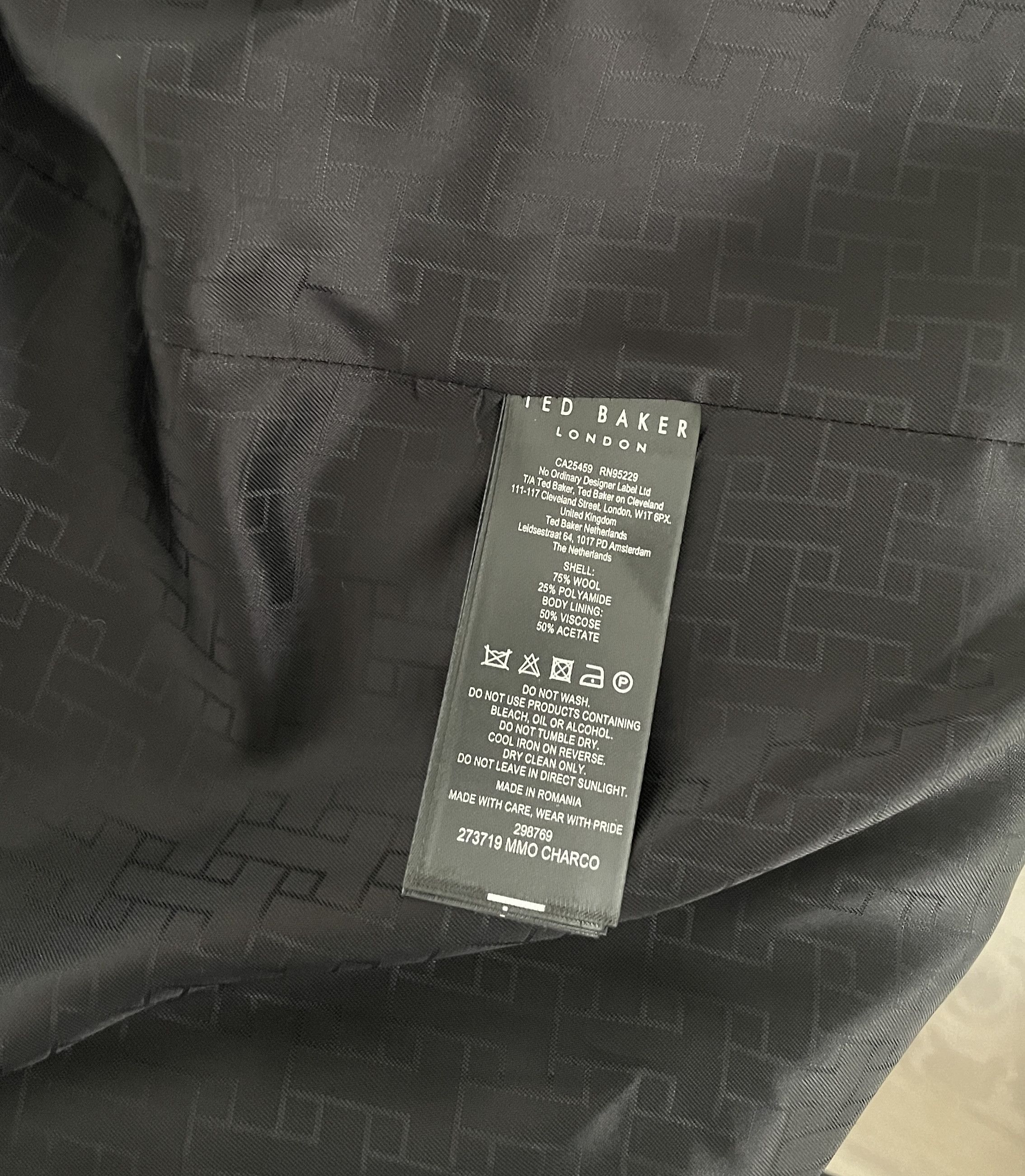 Ted Baker Ted Baker 273719 Charco Grey Short Wool Blend Peacoat Size 5 Size US XXL / EU 58 / 5 - 9 Thumbnail