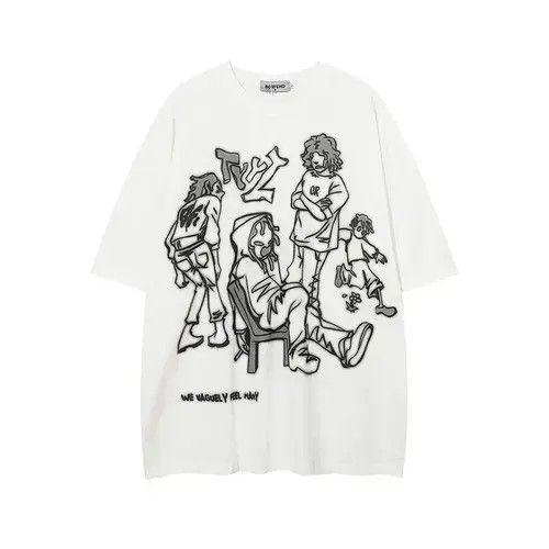 Other Streetwear Funny Anime Cartoon Graphic Oversized T-Shirt y2k Size US XL / EU 56 / 4 - 4 Thumbnail