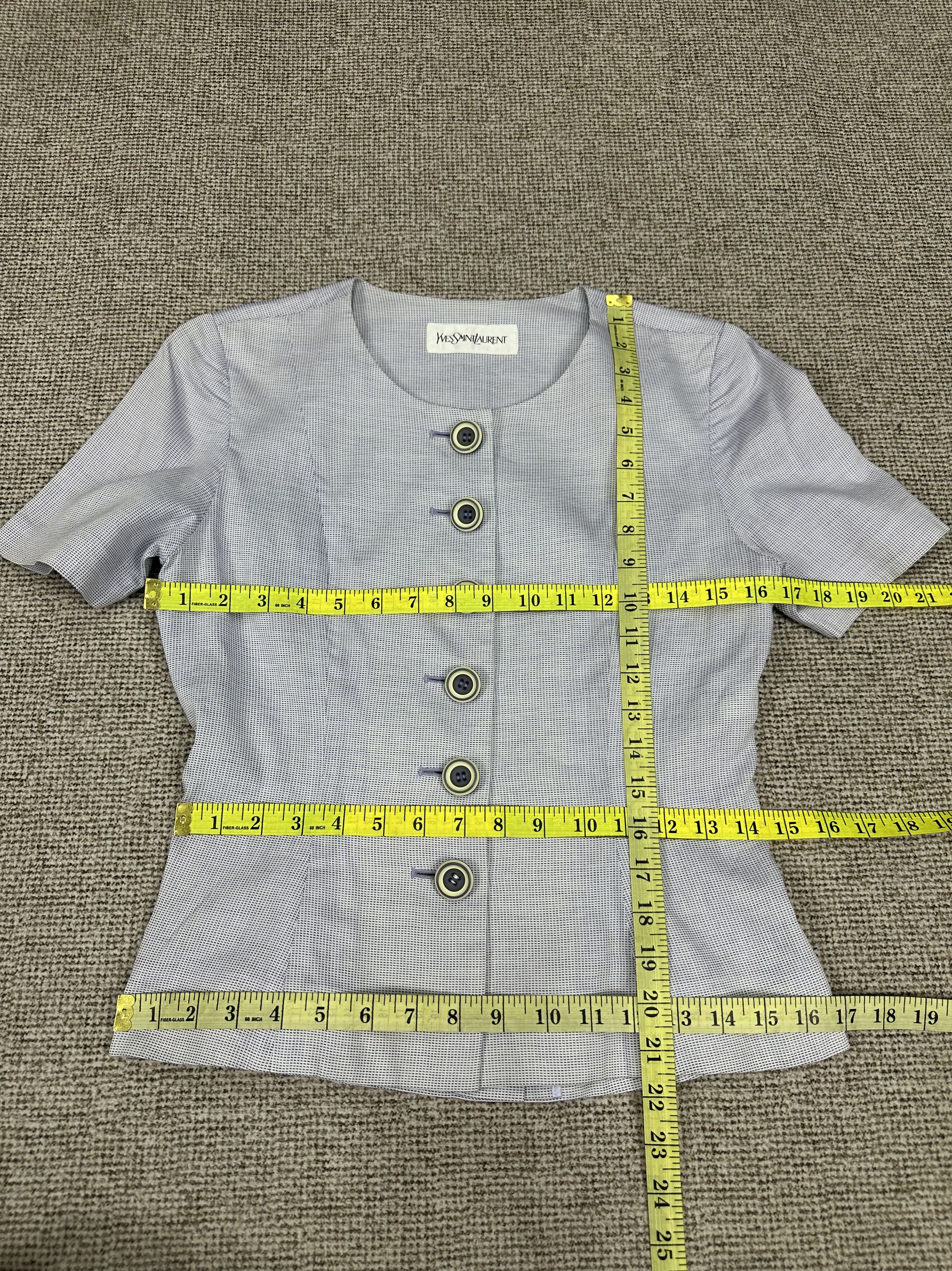 Yves Saint Laurent Yves Saint Laurent Button Crop Top VT11 Size XS / US 0-2 / IT 36-38 - 6 Thumbnail
