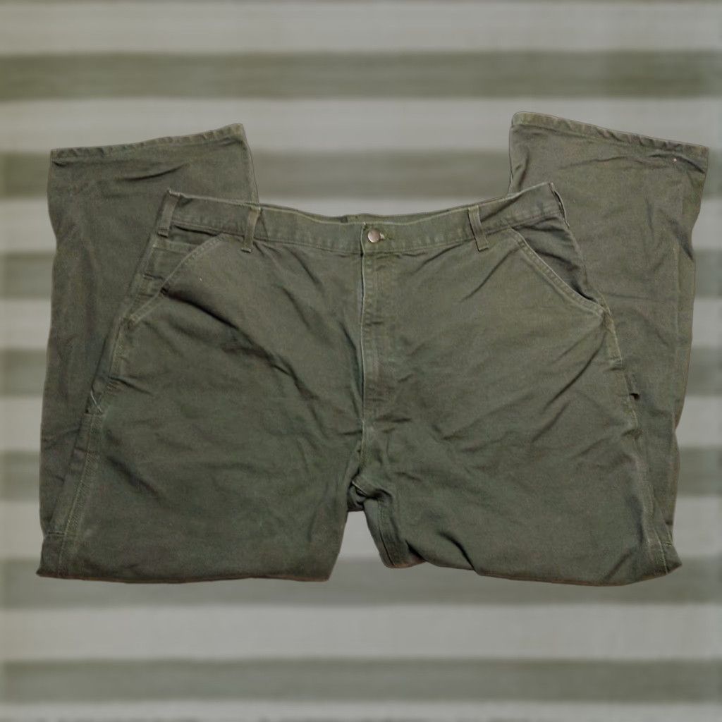 Carhartt VINTAGE Carhartt Pants 42x30 Moss 90s Grunge Carpenter Dungaree Washed Duck Canvas 5-Pocket Mens Green Size US 42 / EU 58 - 1 Thumbnail