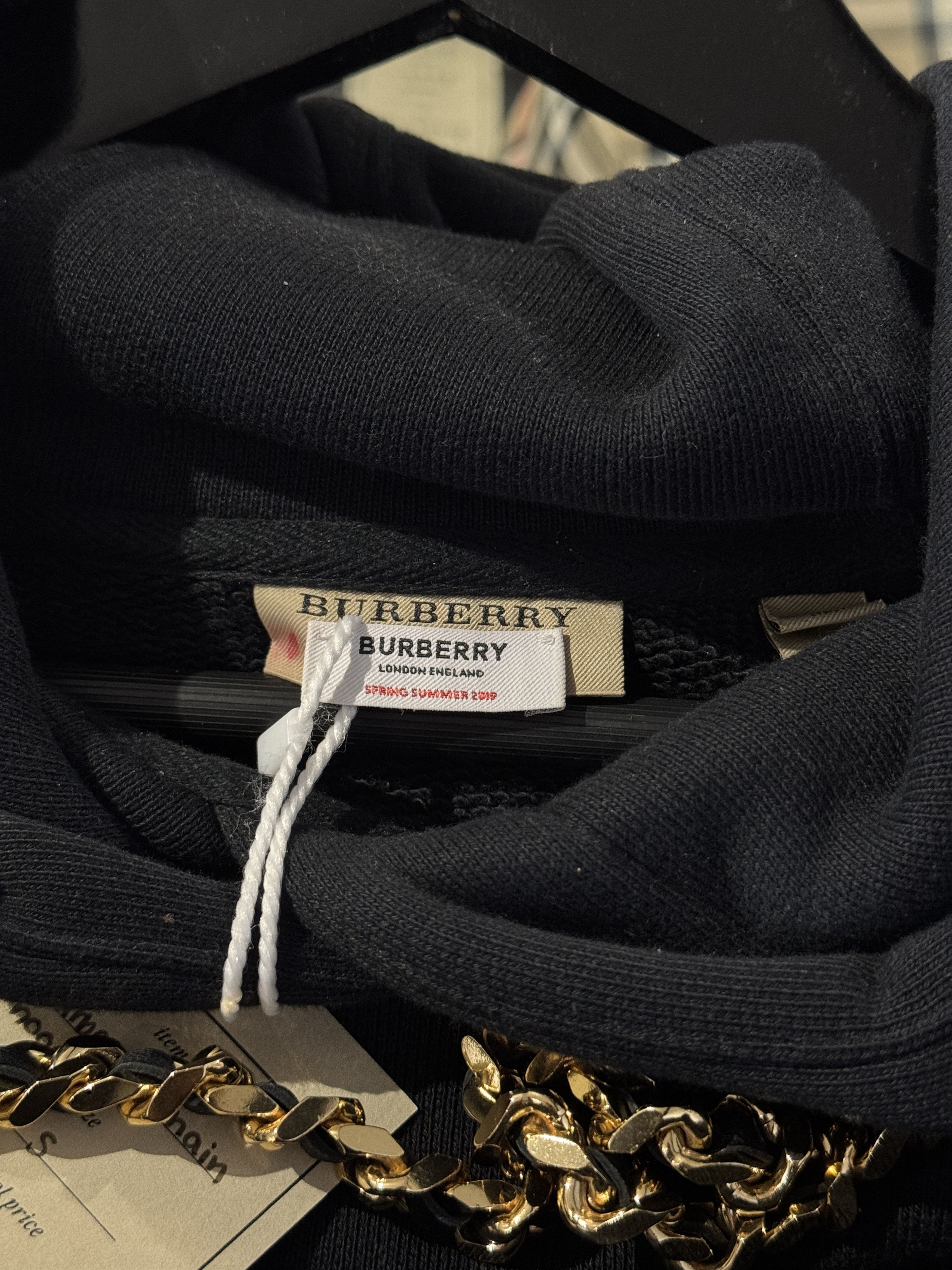 Burberry Burberry Chain Detail Black Hoodie Size US S / EU 44-46 / 1 - 7 Thumbnail