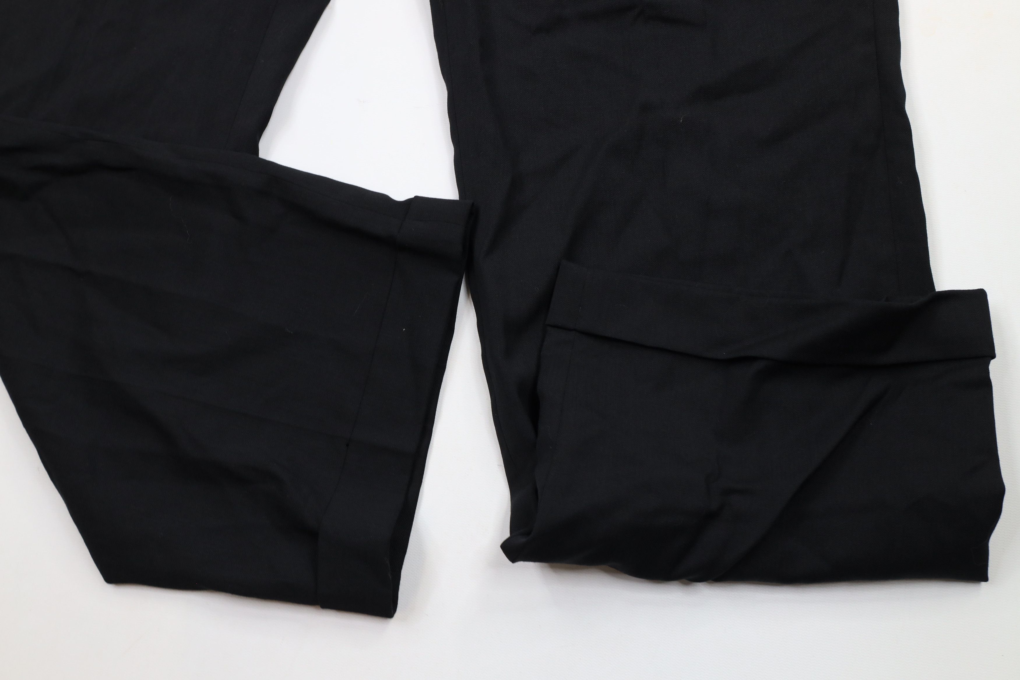 Vintage Vintage 90s Streetwear Pleated Cuffed Wide Leg Pants Black Size US 36 / EU 52 - 6 Thumbnail