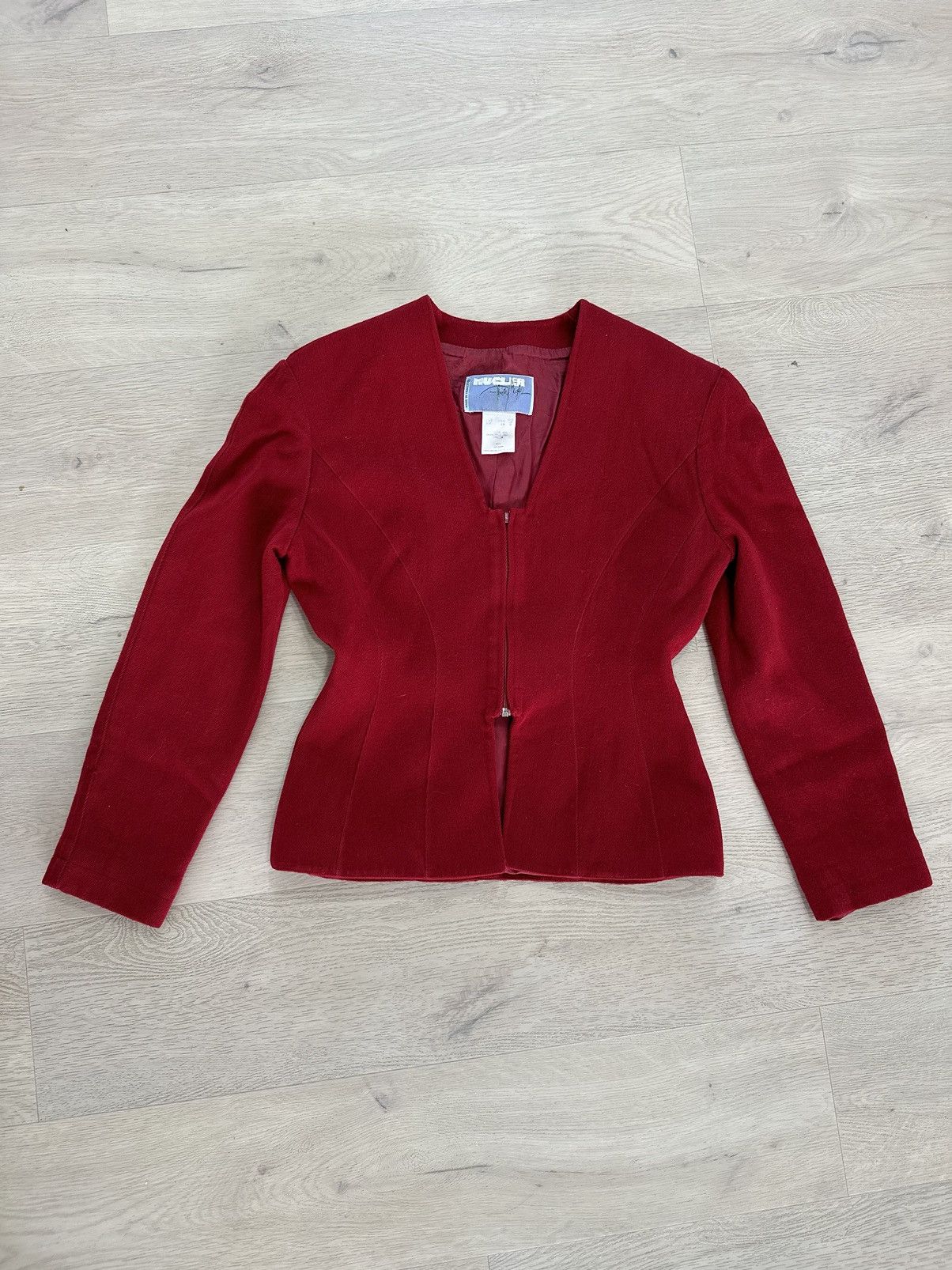 image of Thierry Mugler Vintage Jacket in Red, Women's (Size Small)