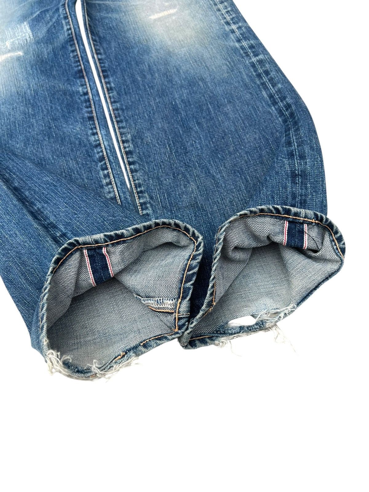 Shellac Vintage Acoustic Japan Hidden Rivet Mud Denim Selvedge Jeans Size US 30 / EU 46 - 11 Thumbnail