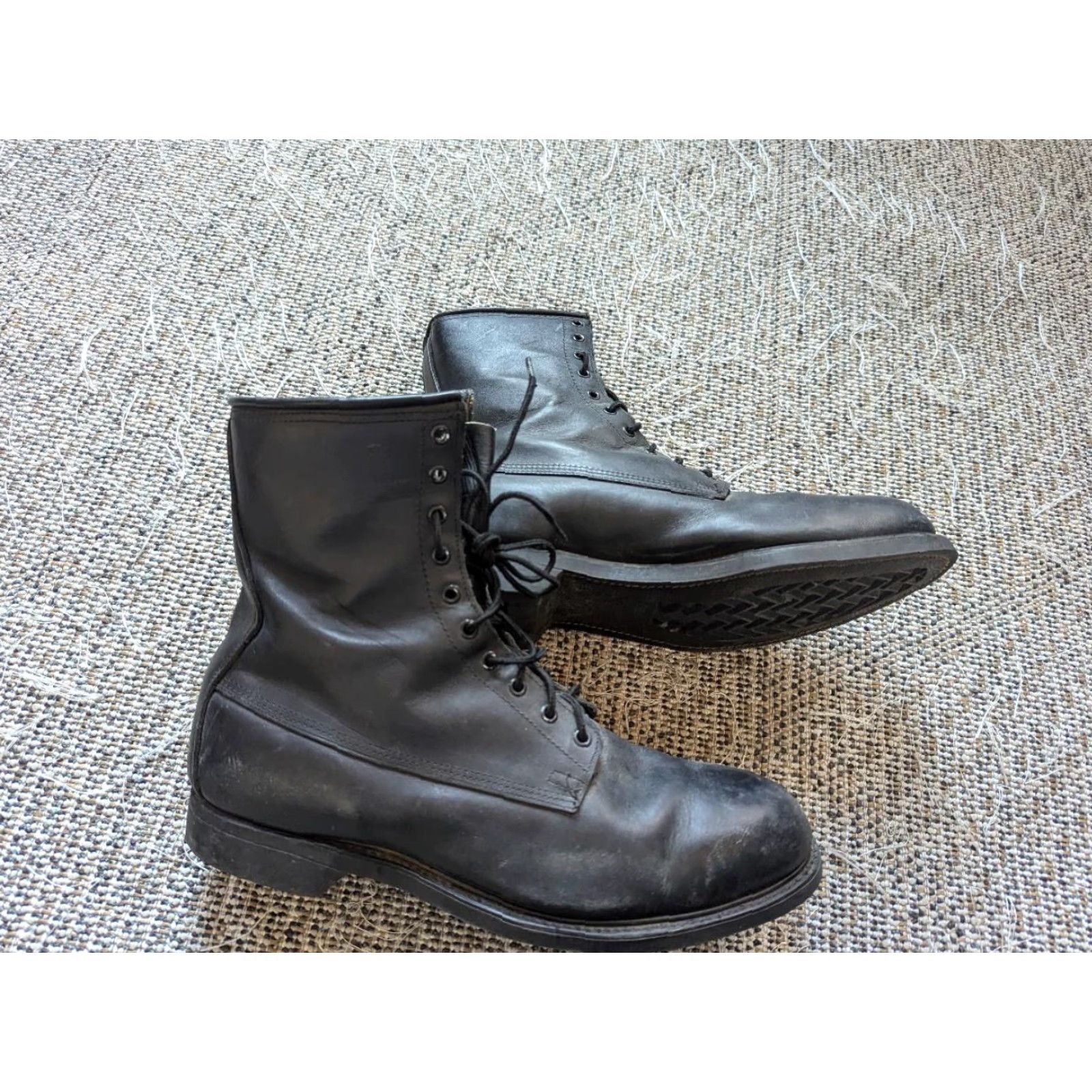 Vintage VINTAGE Cove Shoe Company Combat Boots Men 12.5 XW Black Leather Steel Toe US Army Cove Size US 13 / EU 46 - 3 Thumbnail