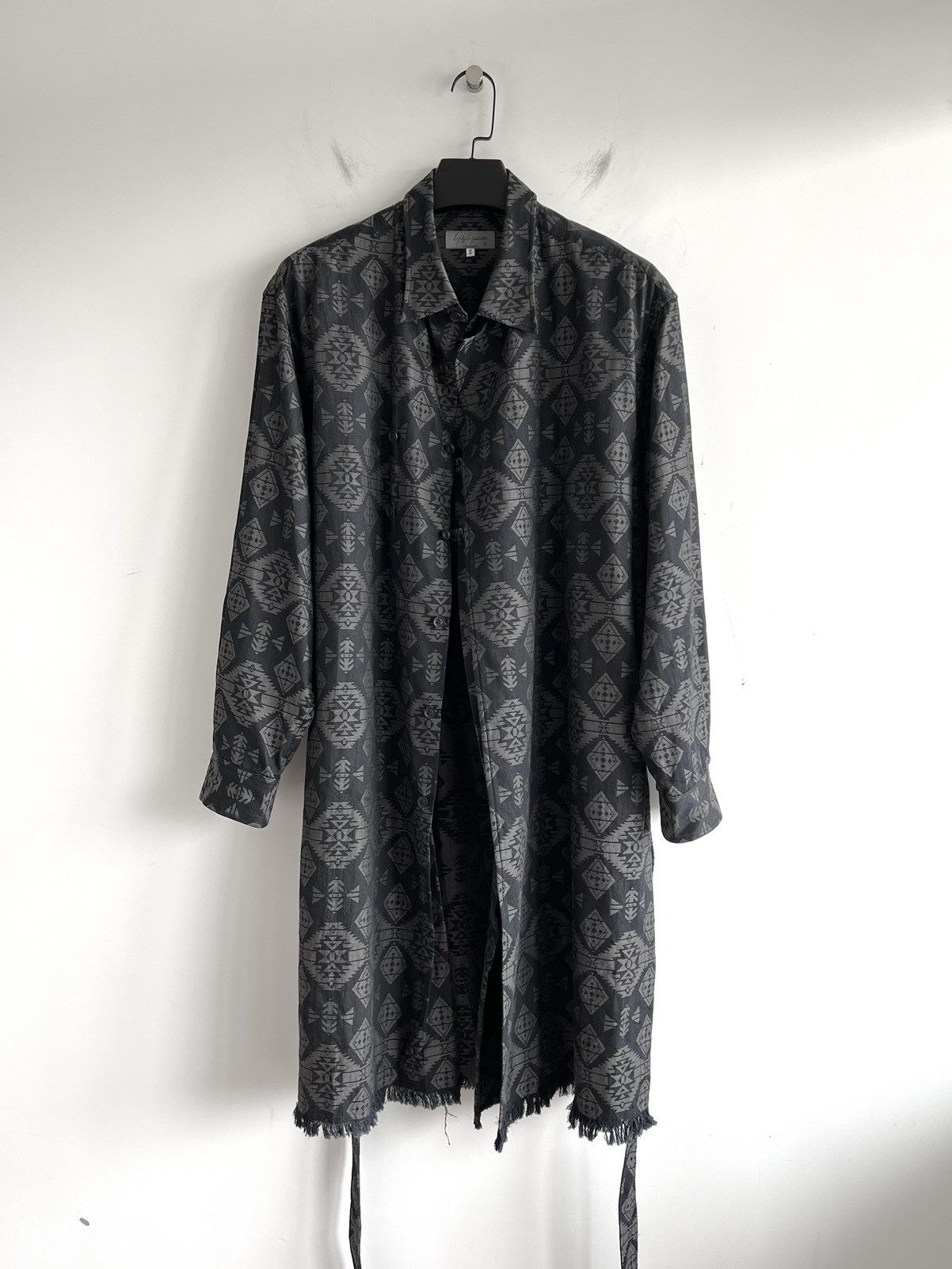 Yohji Yamamoto Pour Homme Left 2 Layerd Pattern Gown Blouse