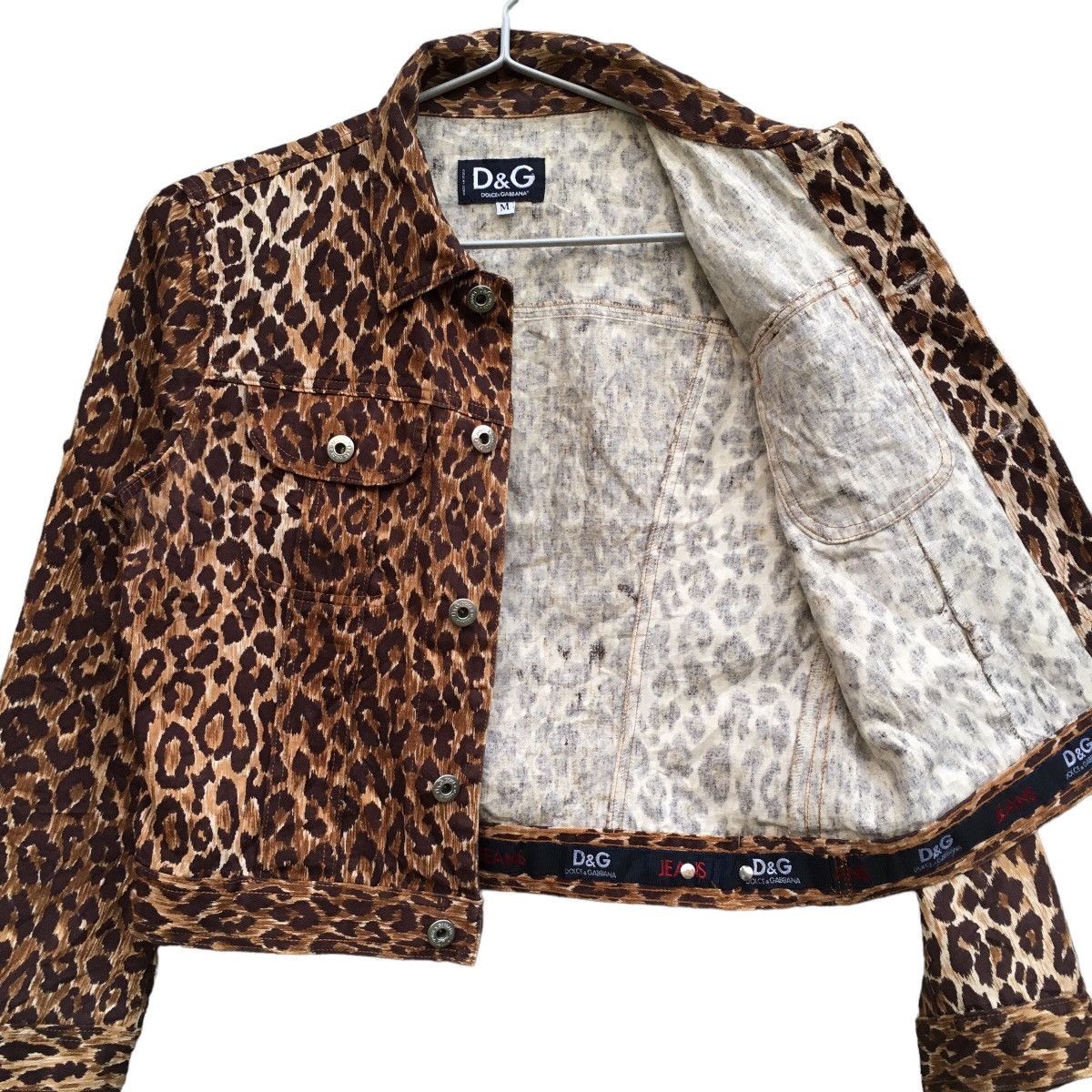 Dolce & Gabbana × Vintage Vintage Dolce And Gabbana ITTIERRE Leopard Trucker Jacket Size M / US 6-8 / IT 42-44 - 6 Thumbnail