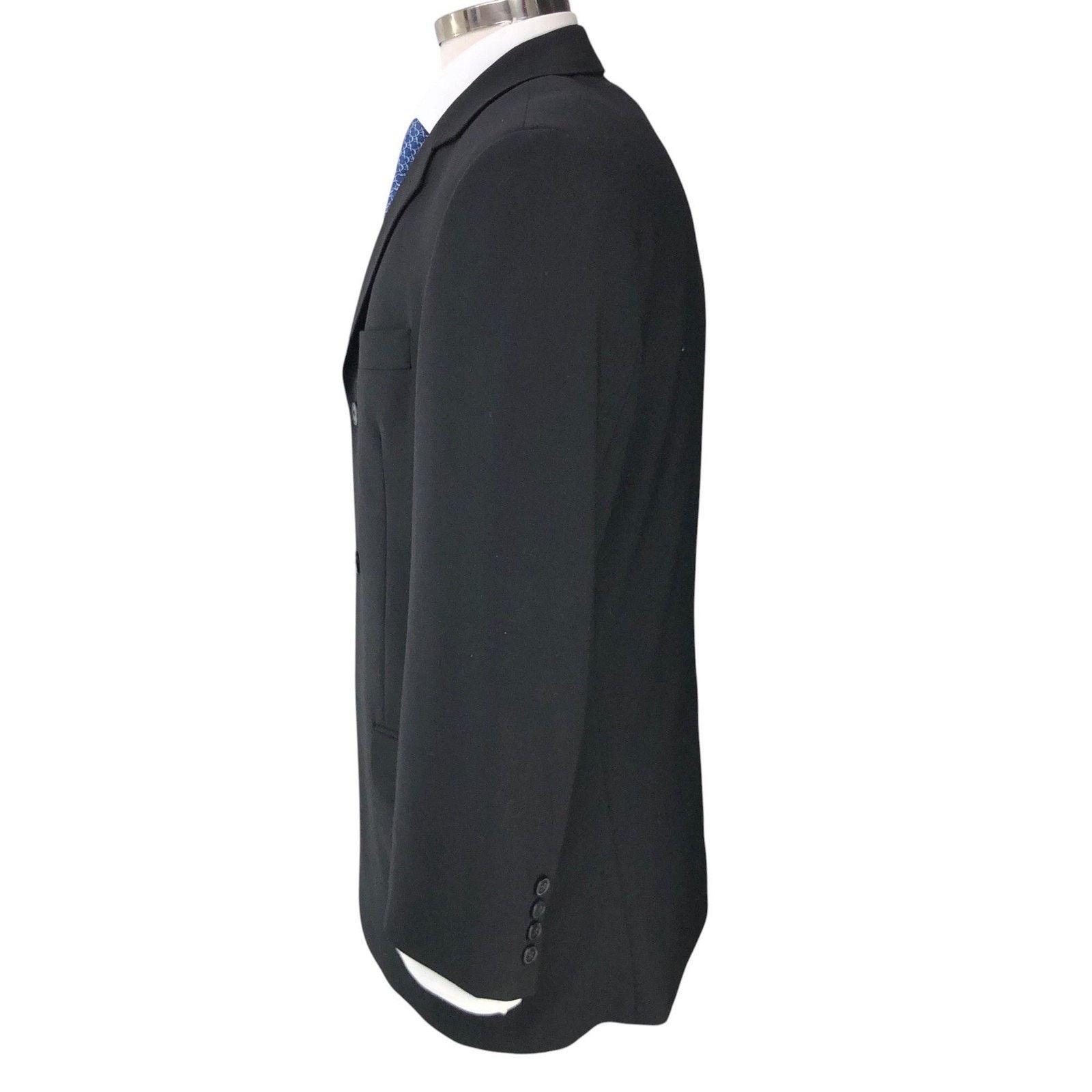 s.Oliver s.Oliver Blazer 46 Black Lars Wool Blend Three Button Jacket Size 42R - 7 Thumbnail