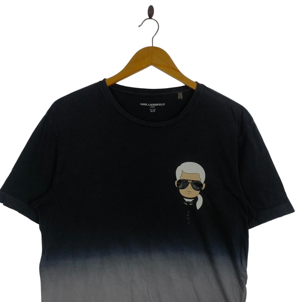Karl Lagerfeld KALR LAGERFELD PARIS Classic Character 2 Tones Tee Shirt Top Size S / US 4 / IT 40 - 2 Thumbnail