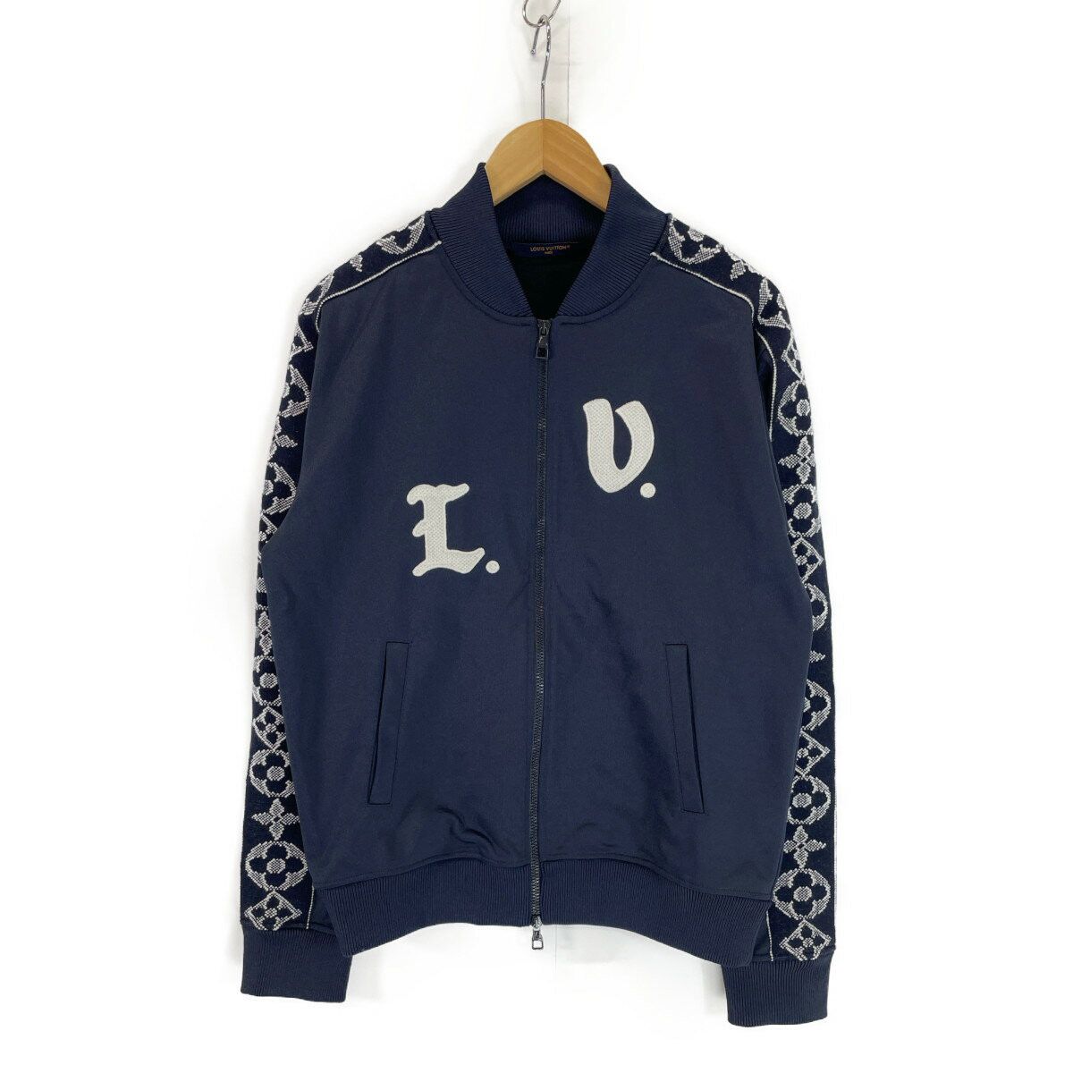 image of Louis Vuitton Flower Band Track Suit Top in Navy, Men's (Size Medium)