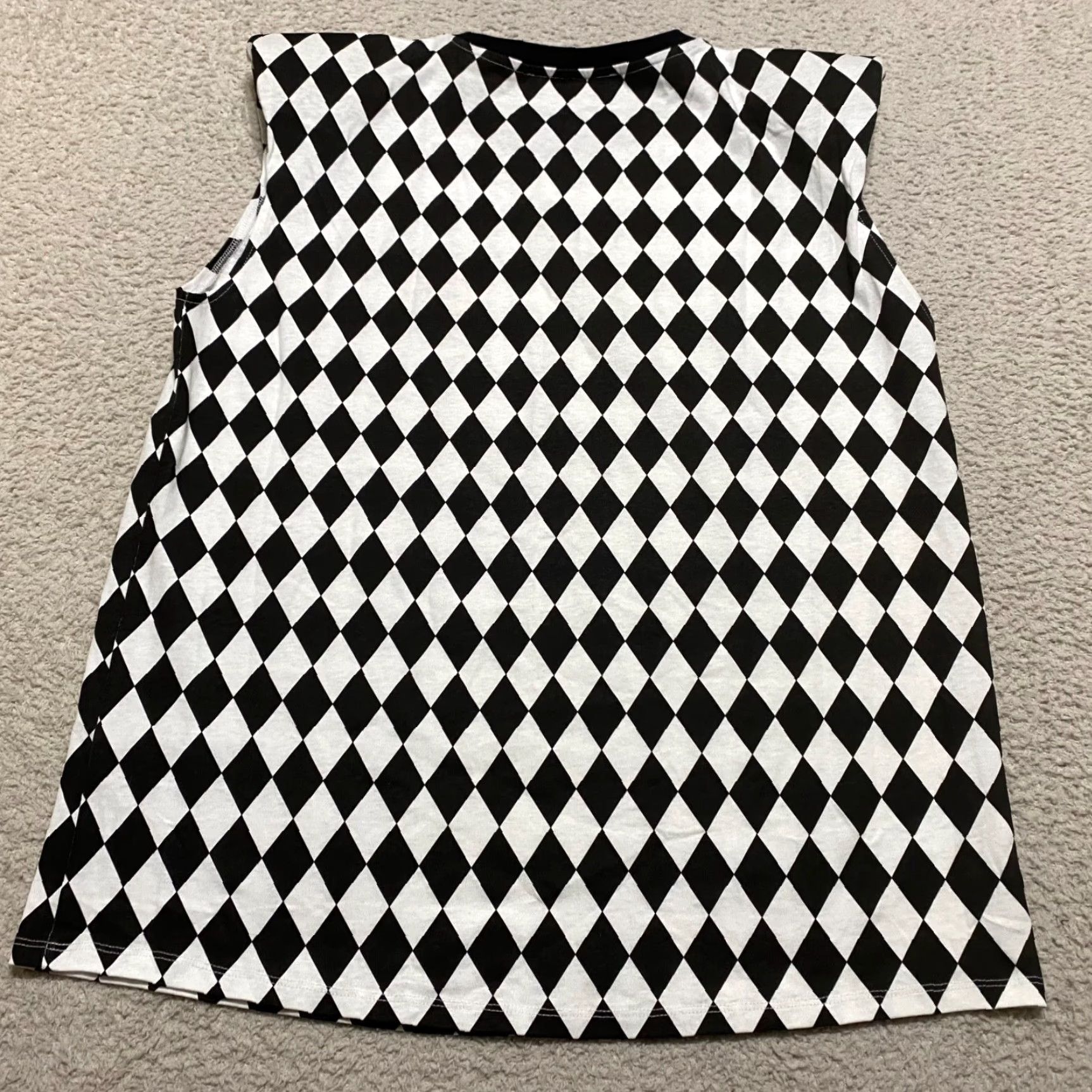 Karl Lagerfeld Karl Lagerfeld x Kenneth Ize Womens Tank Top Embroidered Plaid Sleeveless Black L Top Size L / US 10 / IT 46 - 6 Thumbnail