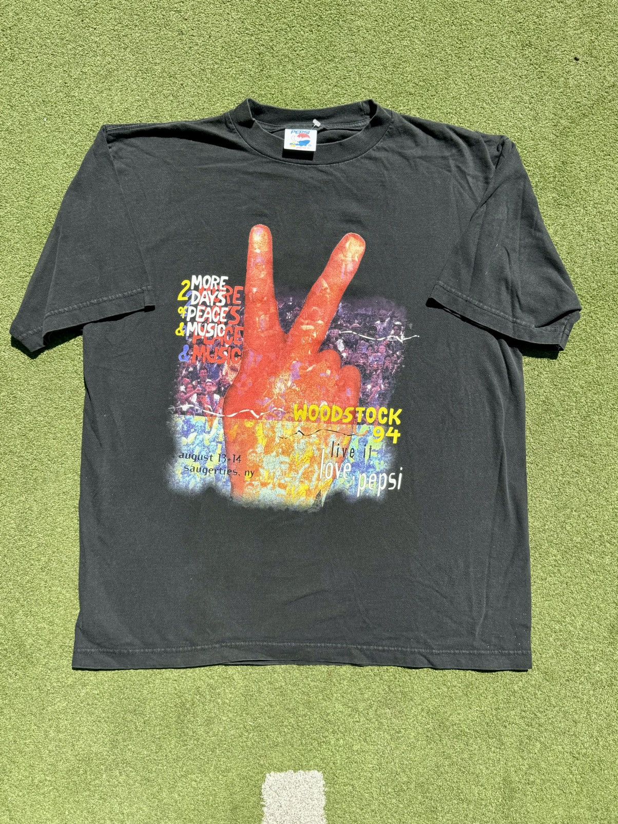 1994 Woodstock Festival Pepsi Rock Band Tour T-Shirt