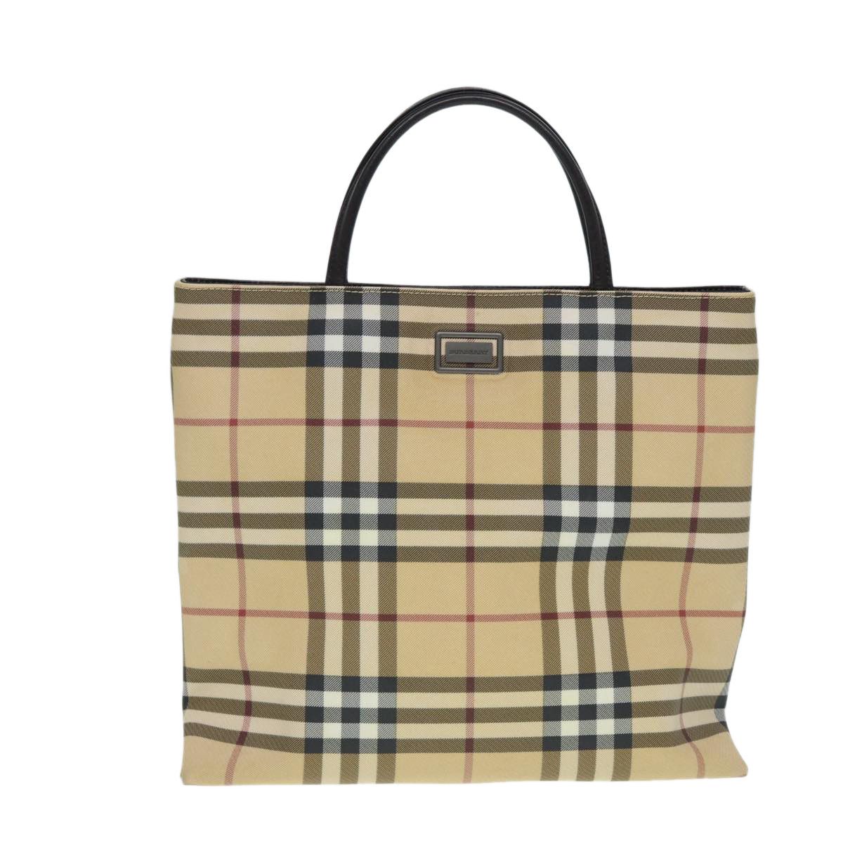 Burberry Nova Check Beige Canvas Tote Bag (Pre-Owned) Size ONE SIZE - 1 Thumbnail