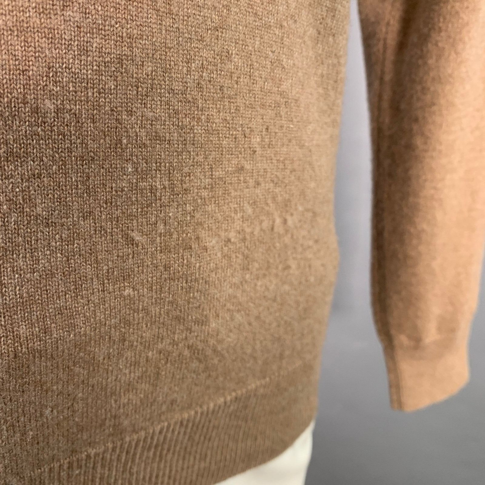 Maison Margiela MAISON MARTIN MARGIELA Camel Cashmere V-Neck Pullover Size US L / EU 52-54 / 3 - 7 Thumbnail