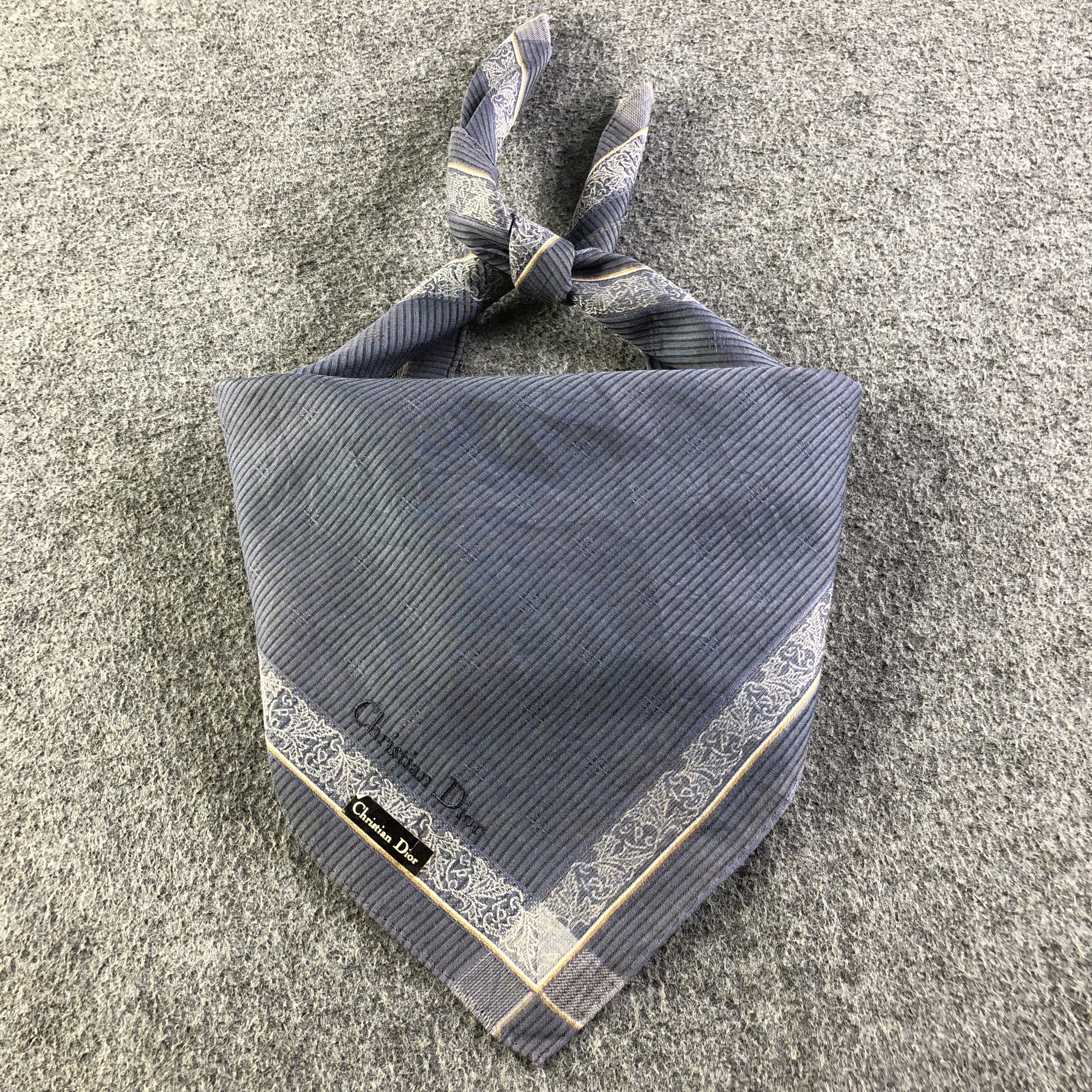 Christian Dior Monsieur Christian Dior Handkerchief Bandana Neckerchief H2316 Size ONE SIZE - 7 Thumbnail