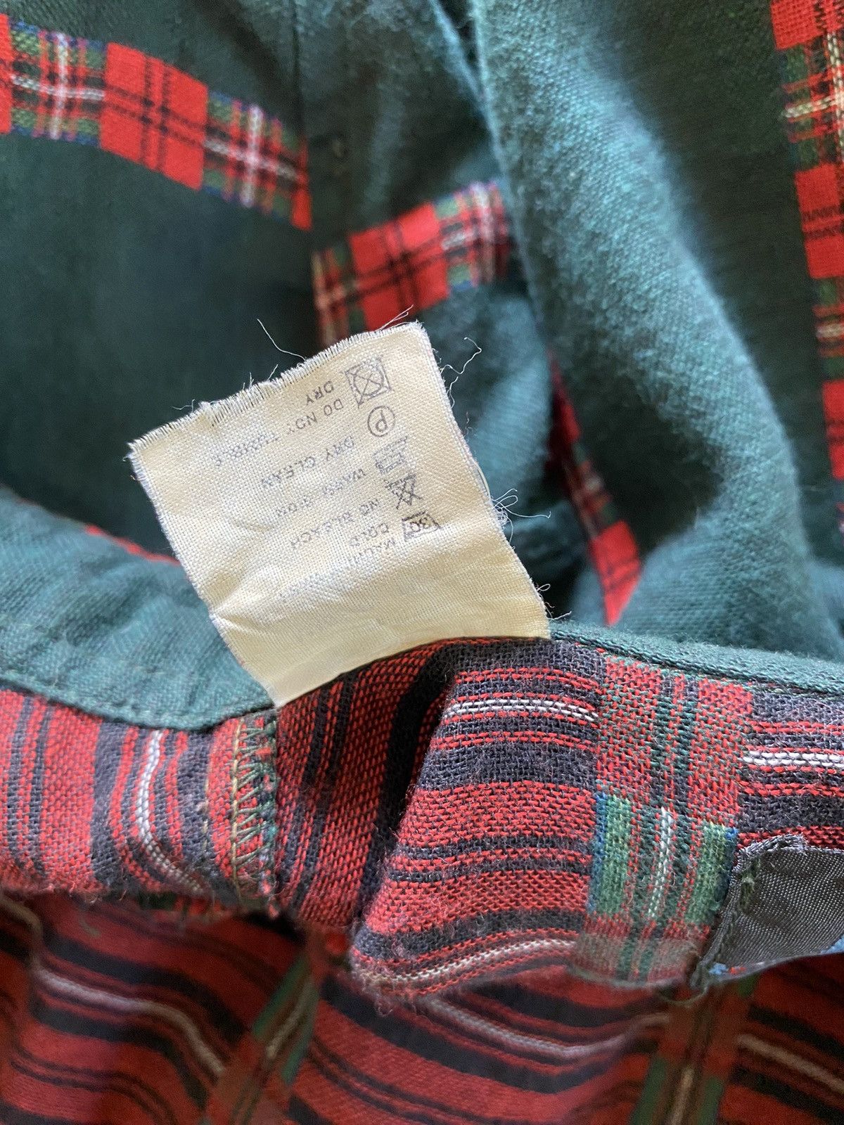 Designer × Vintage NARA CAMICE Green Long-Sleeve Shirt with Red Stripes Size M / US 6-8 / IT 42-44 - 5 Thumbnail