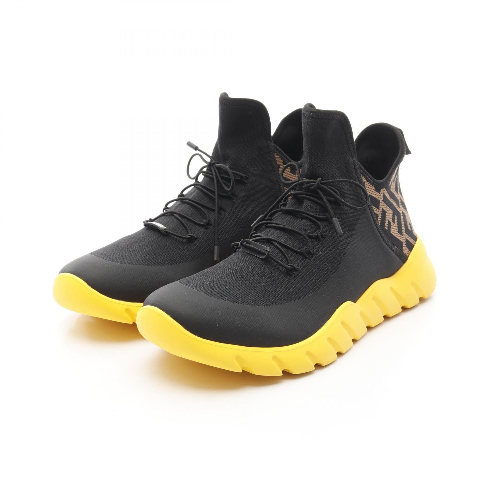 Yellow Fendi Fabric Sneaker Boots Fendi Fendi Zucchino Knit Fabric
