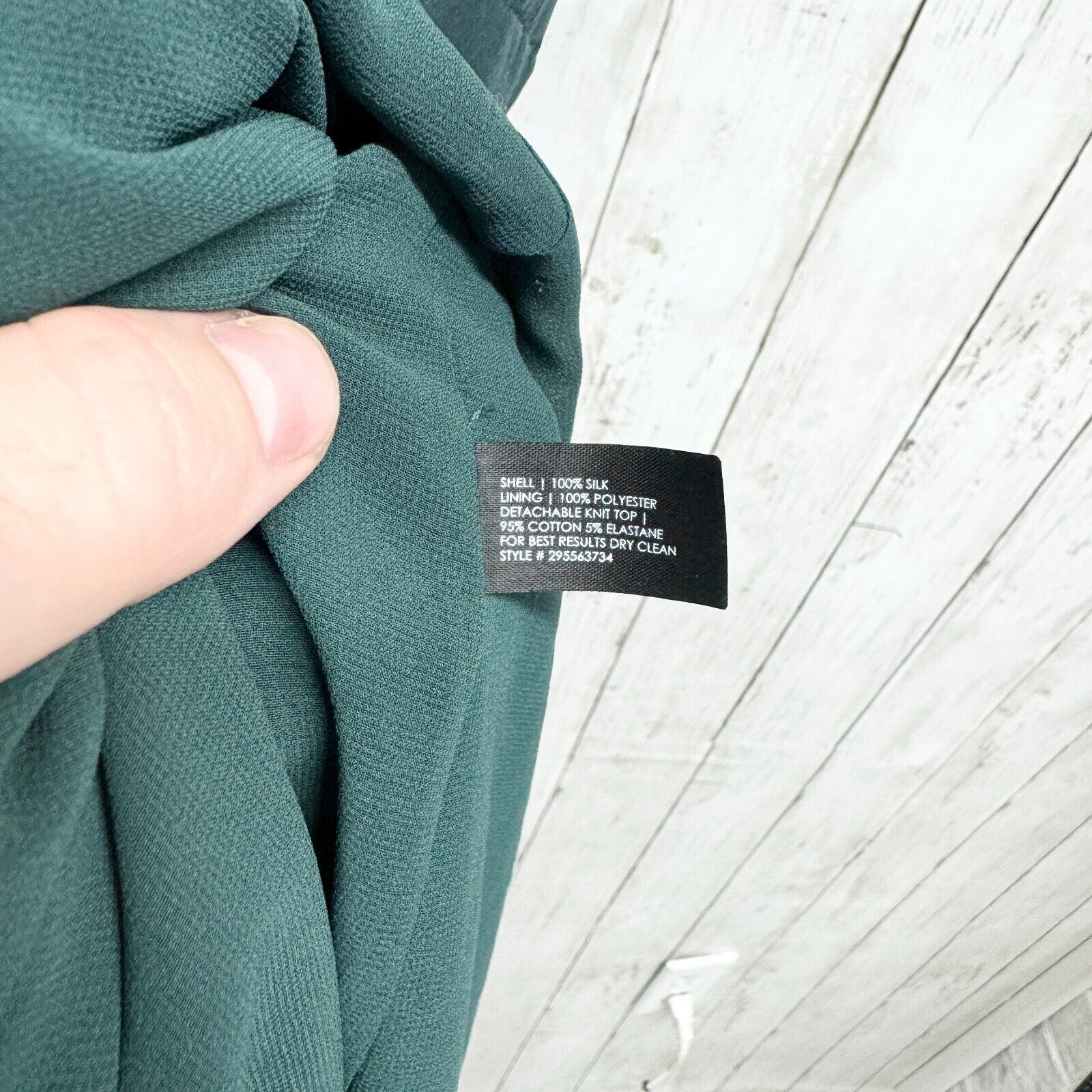 Club Monaco Club Monaco 100% Silk Forest Green Snatched Mini Dress 0 Size XS / US 0-2 / IT 36-38 - 5 Thumbnail
