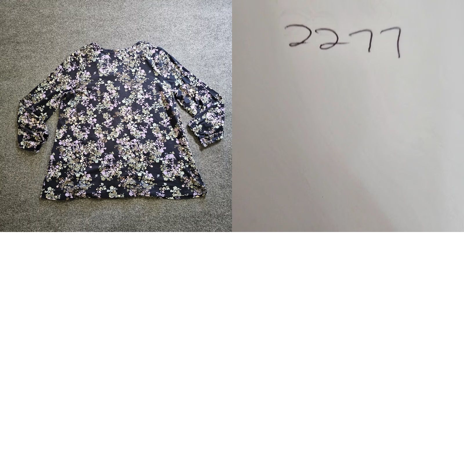 J. Jill J Jill Top Shirt Womens XL Black Purple Floral Long Sleeve Button Career Casual Shirt XL Black Purple Floral Long Sleeve Button Career Casual Womens Size XL / US 12-14 / IT 48-50 - 8 Thumbnail
