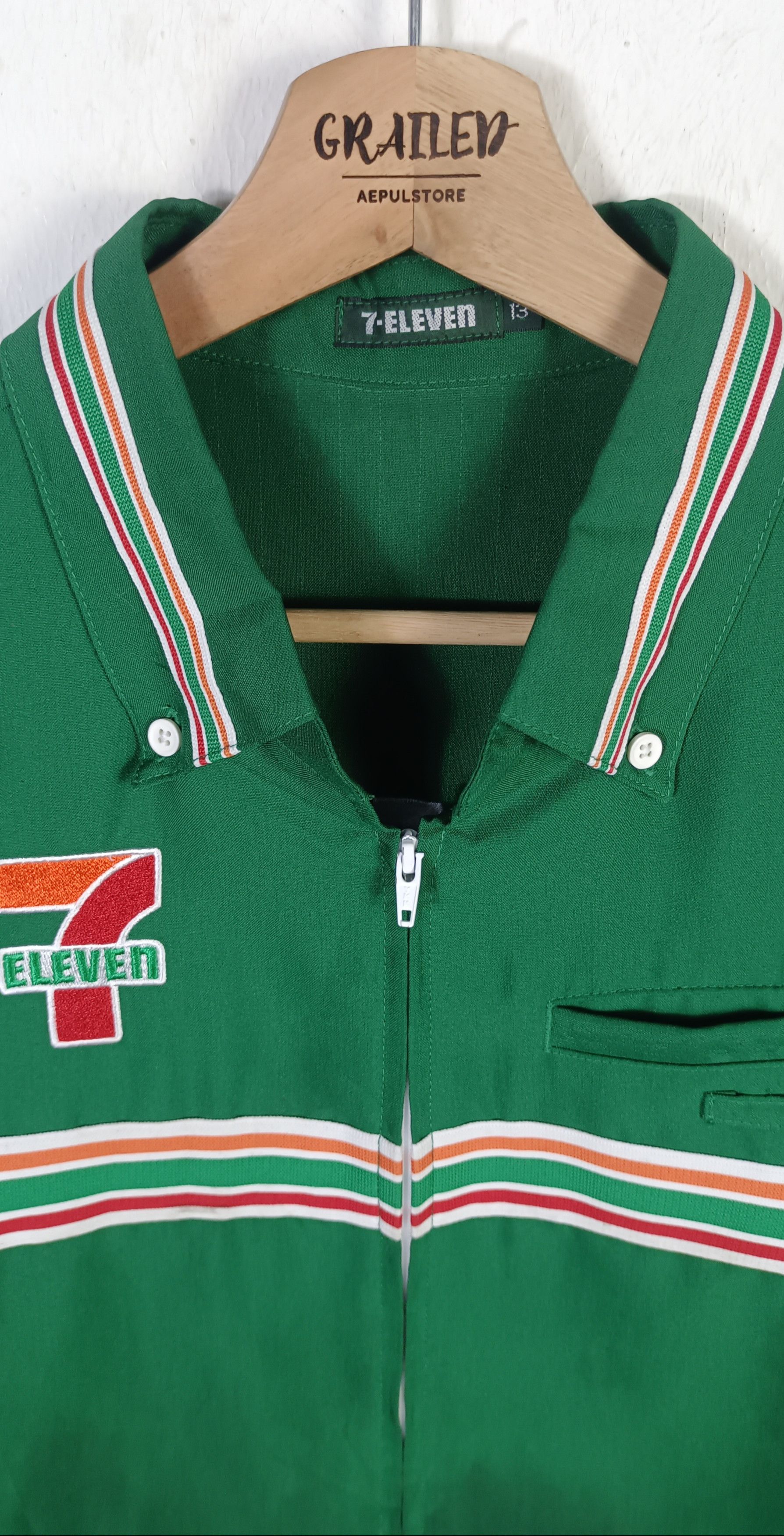 Japanese Brand × Vintage × uniform experiment Vintage🔥 7Eleven Long Sleeve Shirt Size US M / EU 48-50 / 2 - 7 Thumbnail