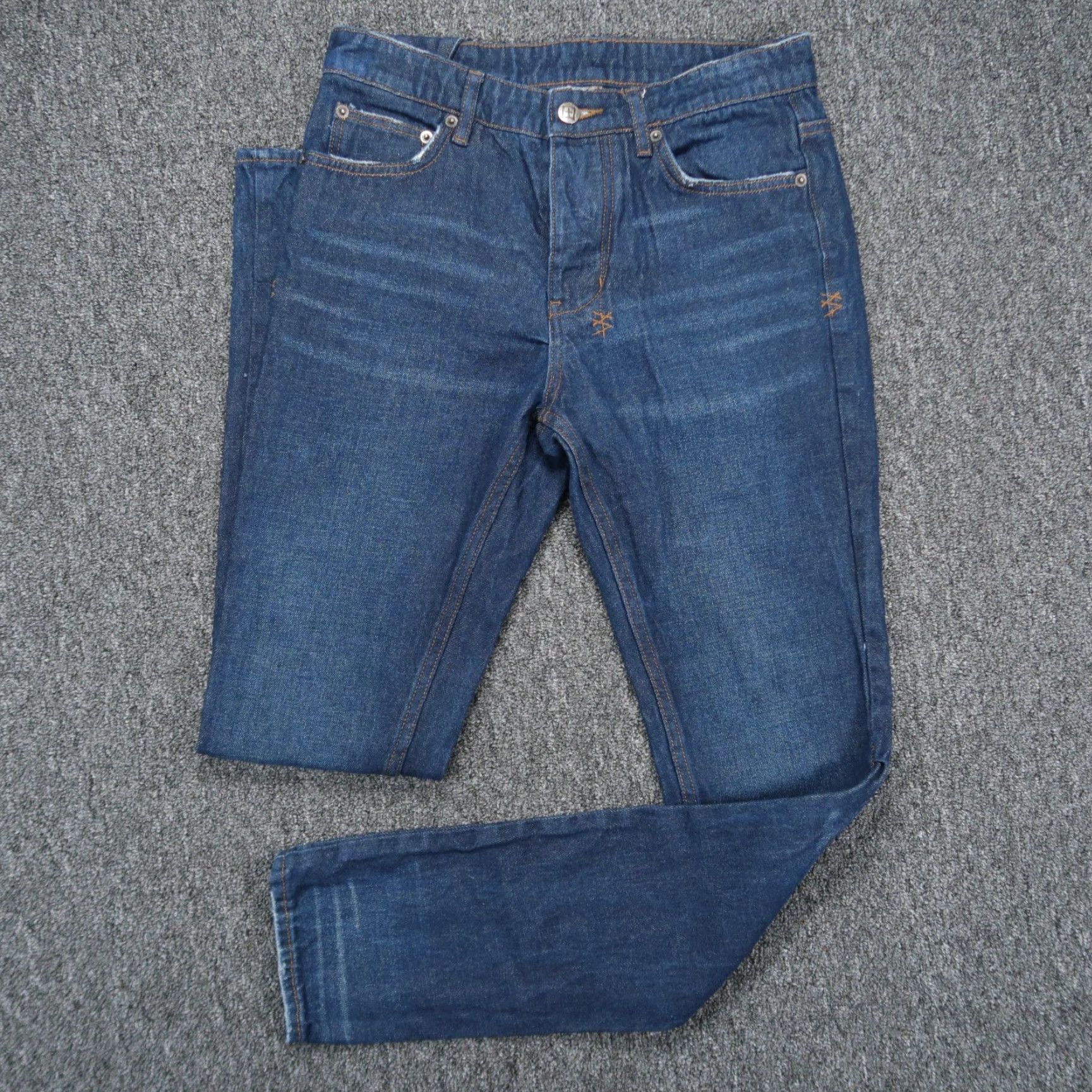 Ksubi KSUBI Jeans Mens 30x31 Blue Chitch Real Deal Denim Button Fly Tapered Jeans Men's Regular 5-Pocket Blue Denim Vintage No N/A Size US 30 / EU 46 - 2 Thumbnail
