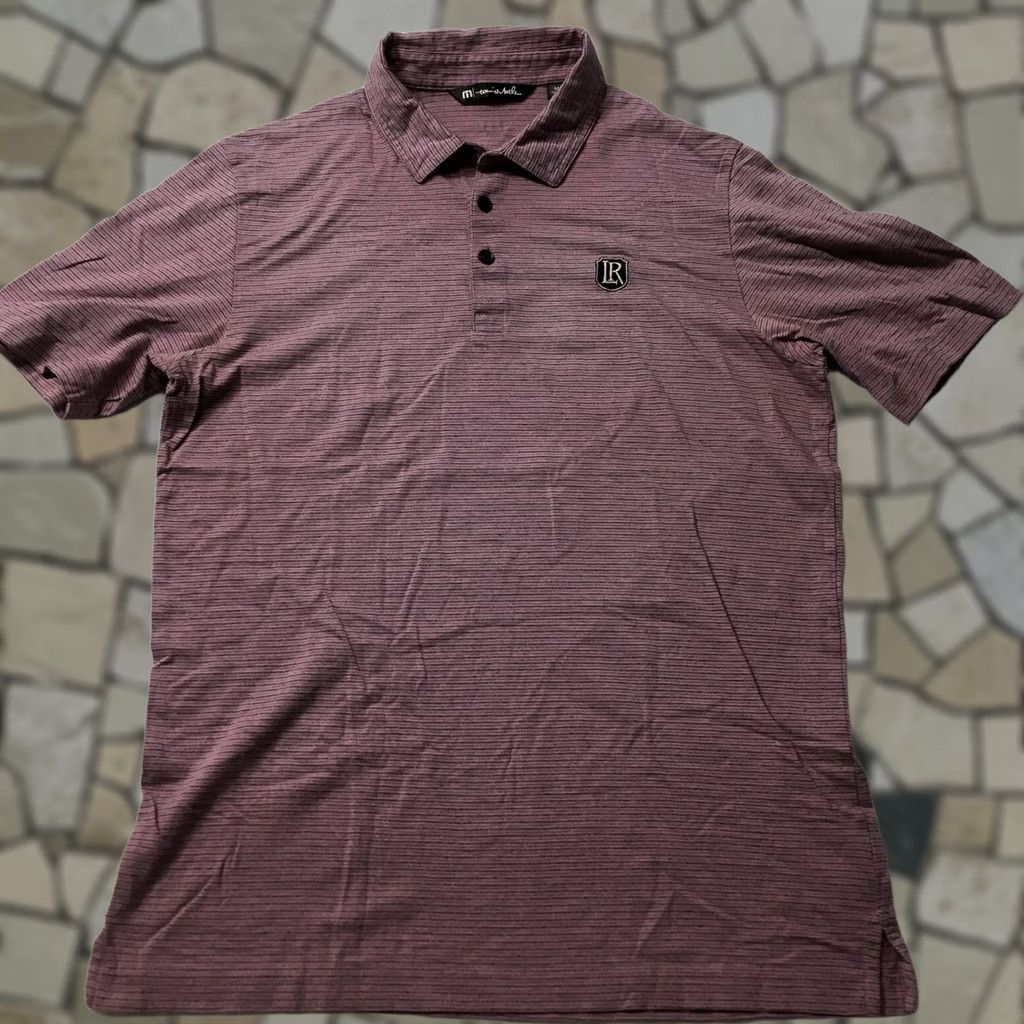 TravisMathew Travis Mathew Golf Polo Shirt Mens Medium Lavender Contrast Collar LR logo Size US M / EU 48-50 / 2 - 1 Thumbnail